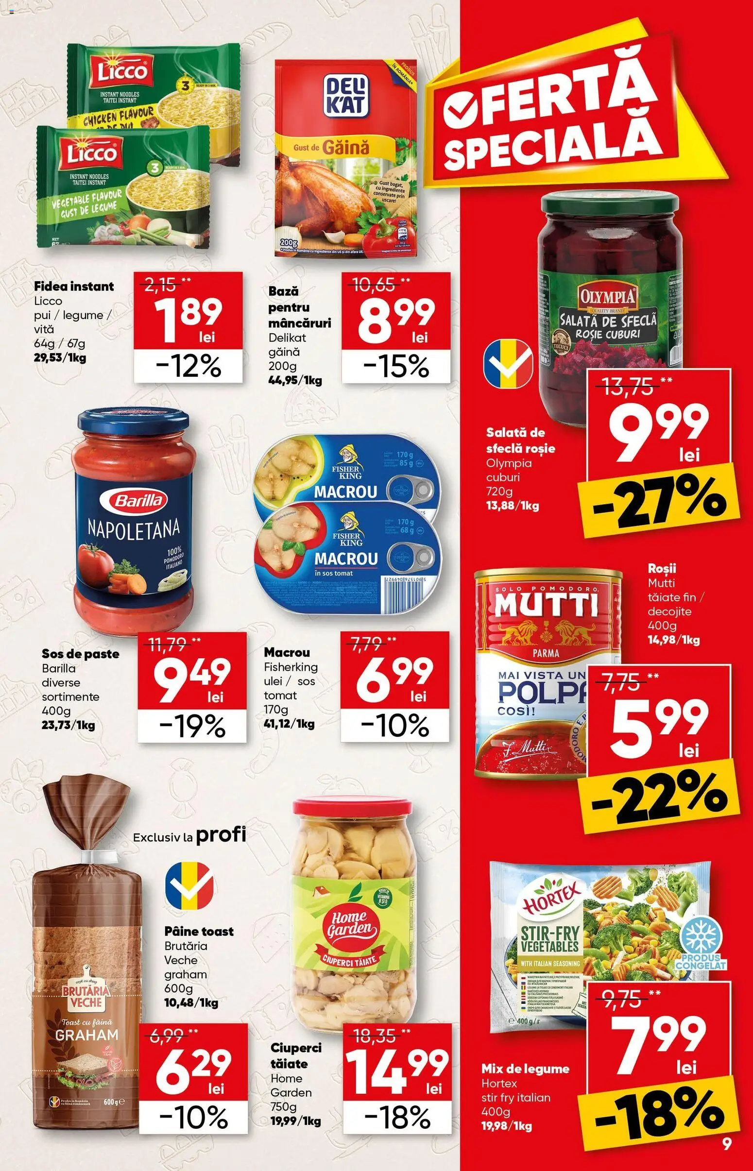 Catalog Profi 21 Ianuarie - 2 Februarie 2026 | Pagina 9 | Produse: Hacıyatmaz Kedi Oyuncağı, Ulei, Făină, Sos