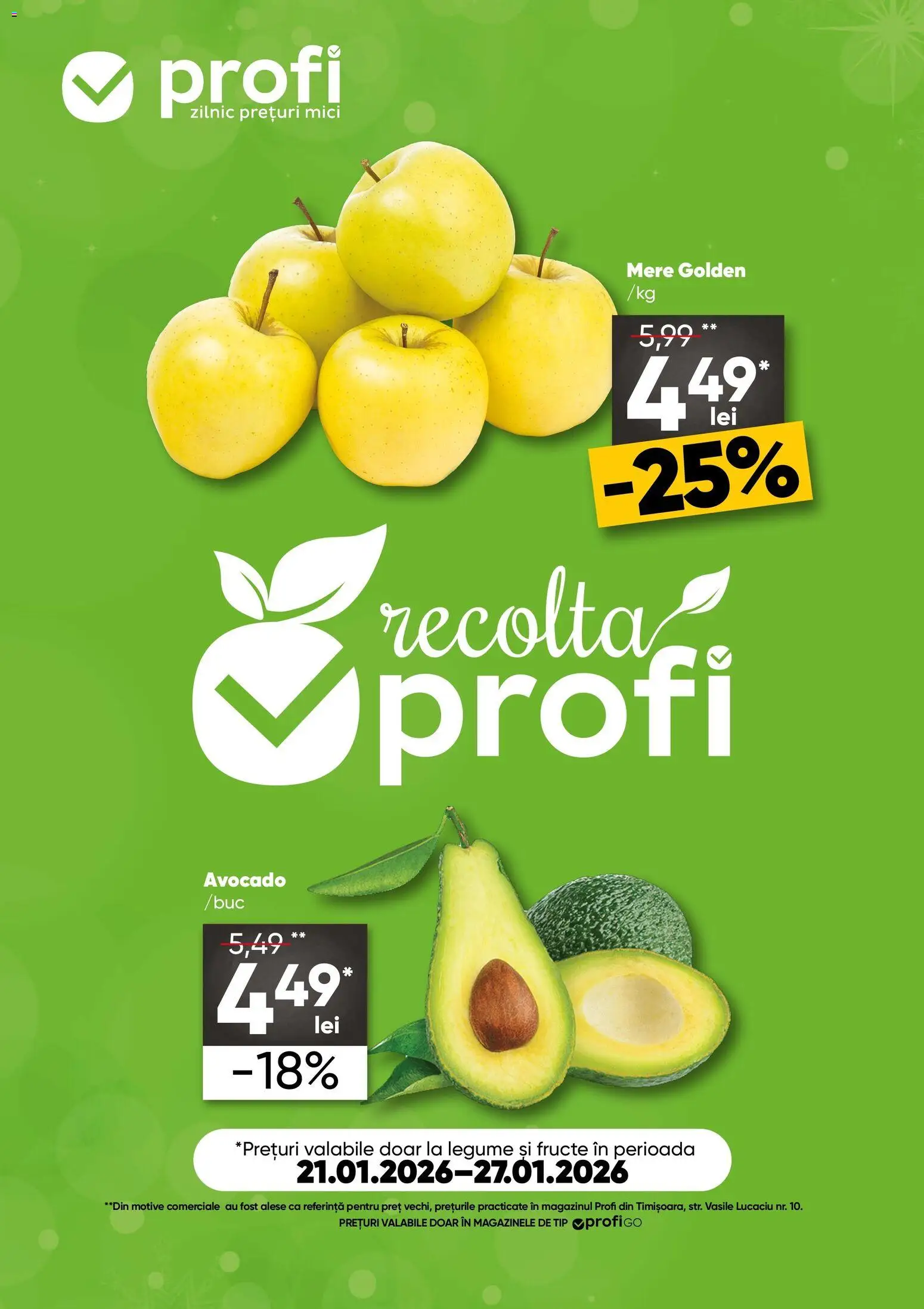 Catalog Profi 21 - 26 Ianuarie 2026 | Pagina 1 | Produse: Mici, Mere, Legume, Fructe