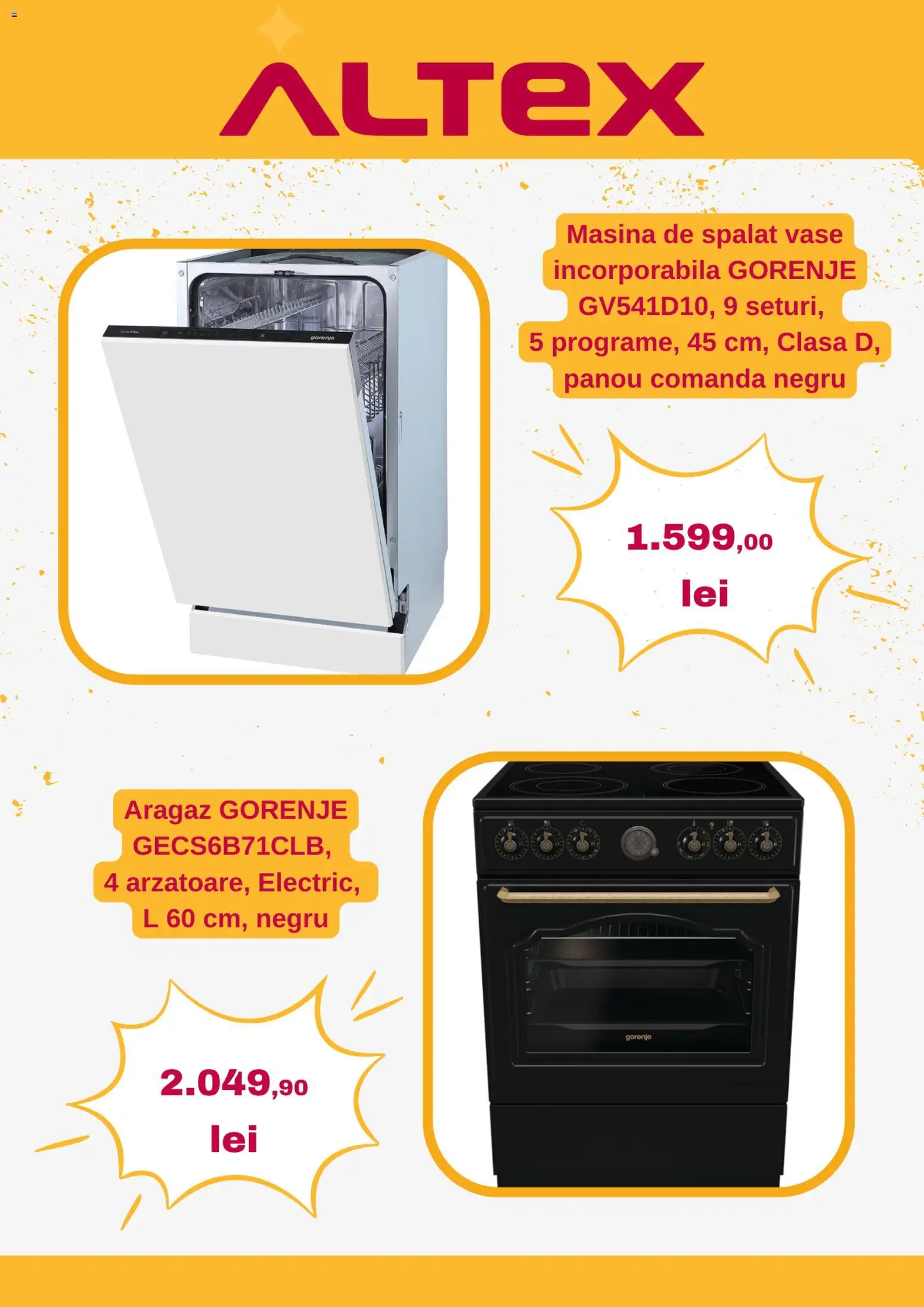 Catalog Altex 22 - 27 Ianuarie 2026 | Pagina 6 | Produse: Mașină De Spălat, Aragaz, Mașină De Spălat Vase