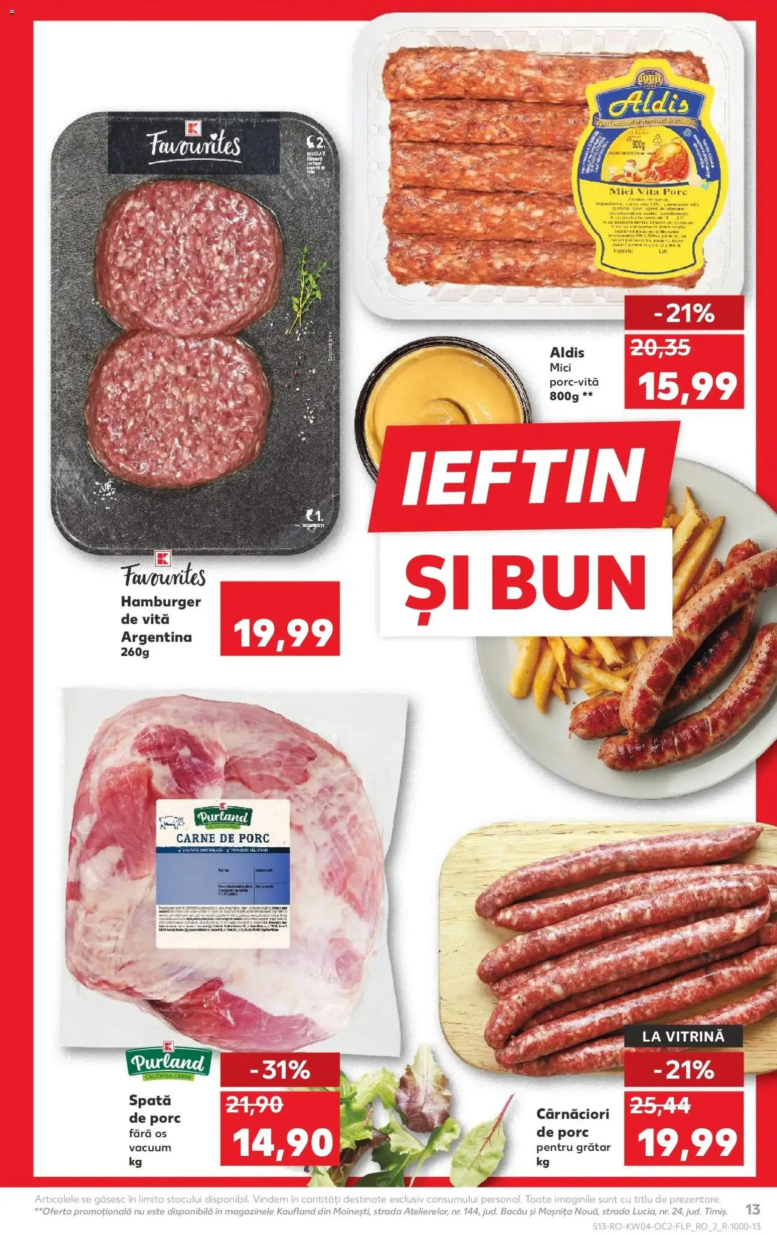 Catalog Kaufland 21 - 26 Ianuarie 2026 | Pagina 13 | Produse: Grătar, Vitrină, Mici, Carne De Porc