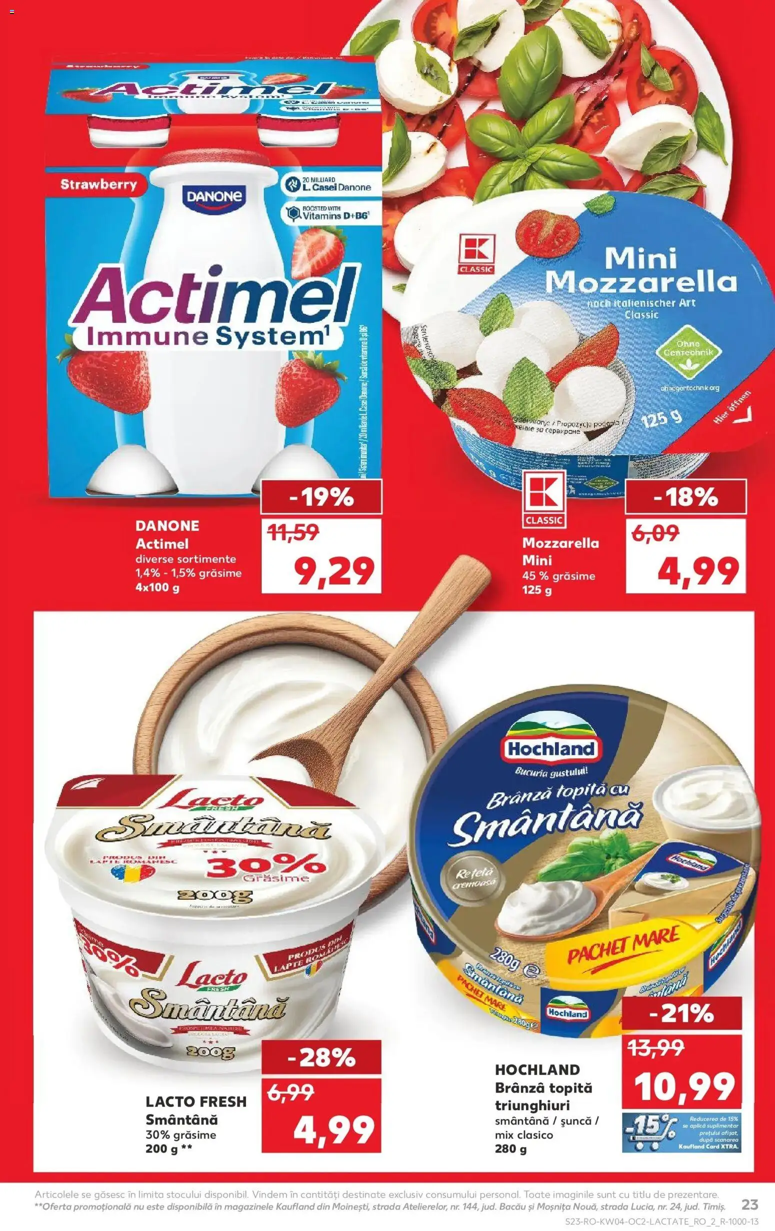Catalog Kaufland 21 - 26 Ianuarie 2026 | Pagina 23 | Produse: Lapte, Brânză, Șuncă, Smântână