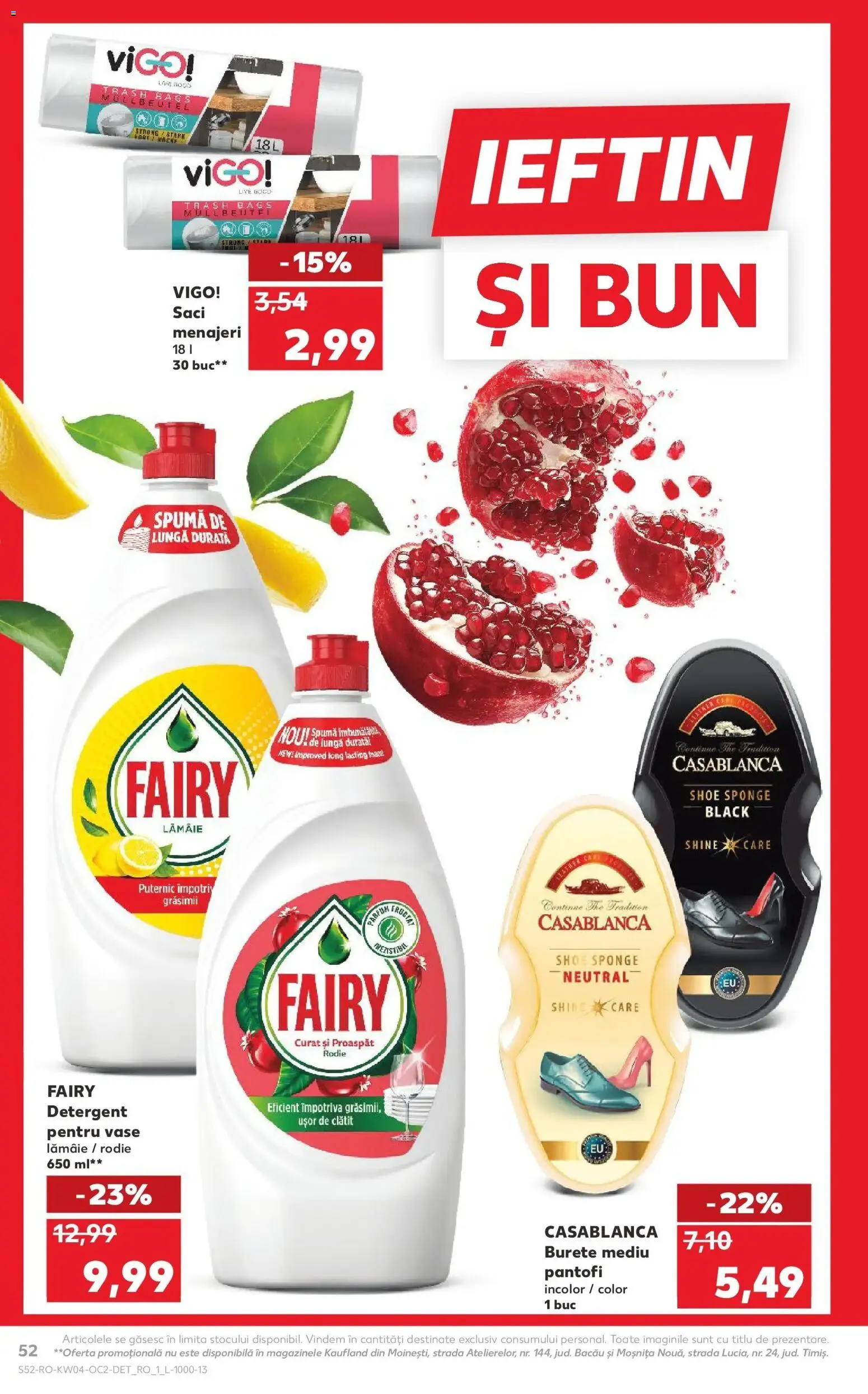 Catalog Kaufland 21 - 26 Ianuarie 2026 | Pagina 52 | Produse: Raptiye, Burete, Detergent, Lămâie