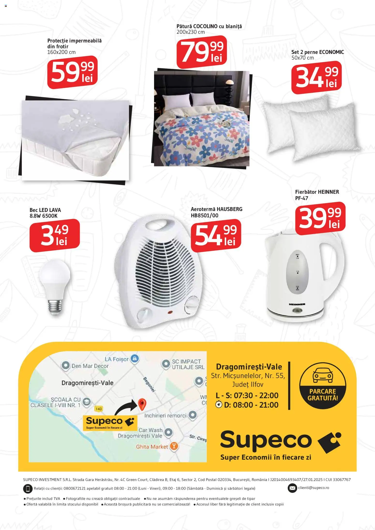 Catalog Supeco 22 Ianuarie - 3 Februarie 2026 | Pagina 6 | Produse: Bec, Pătură, Babak, Peluş Köpek Yatağı