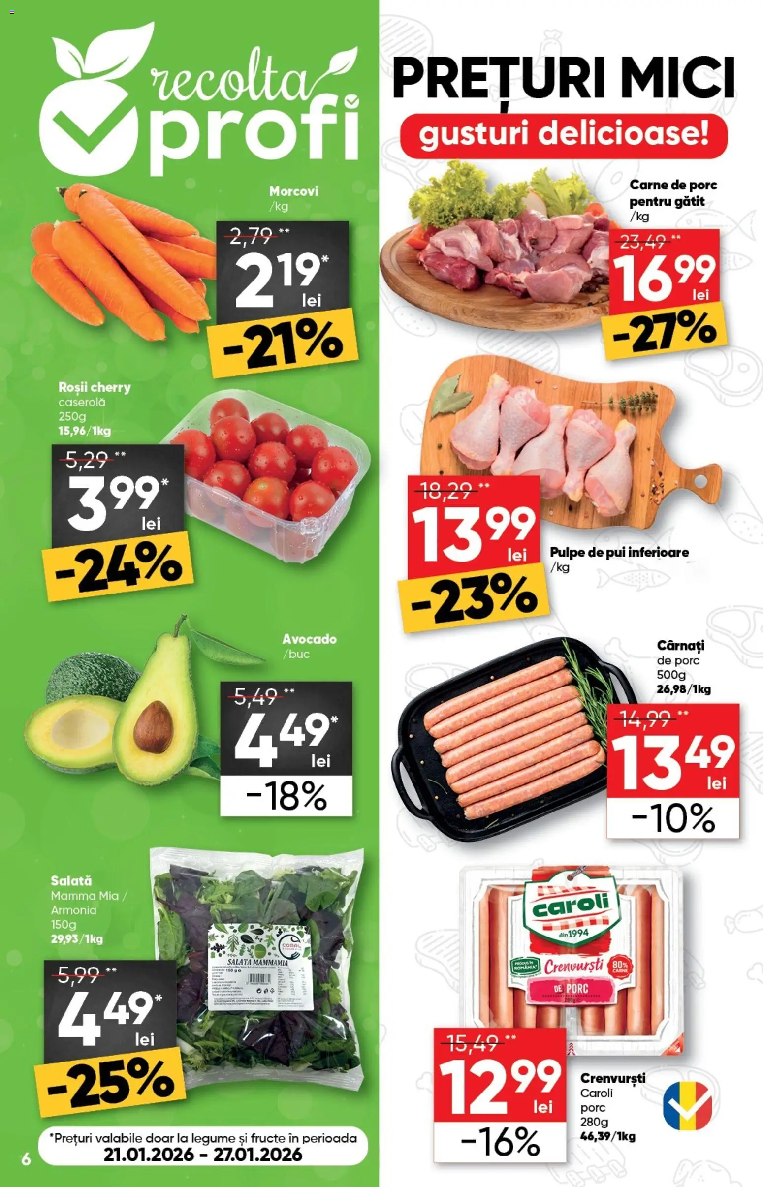 Catalog Profi 21 Ianuarie - 2 Februarie 2026 | Pagina 6 | Produse: Mici, Roșii, Salată, Cârnați