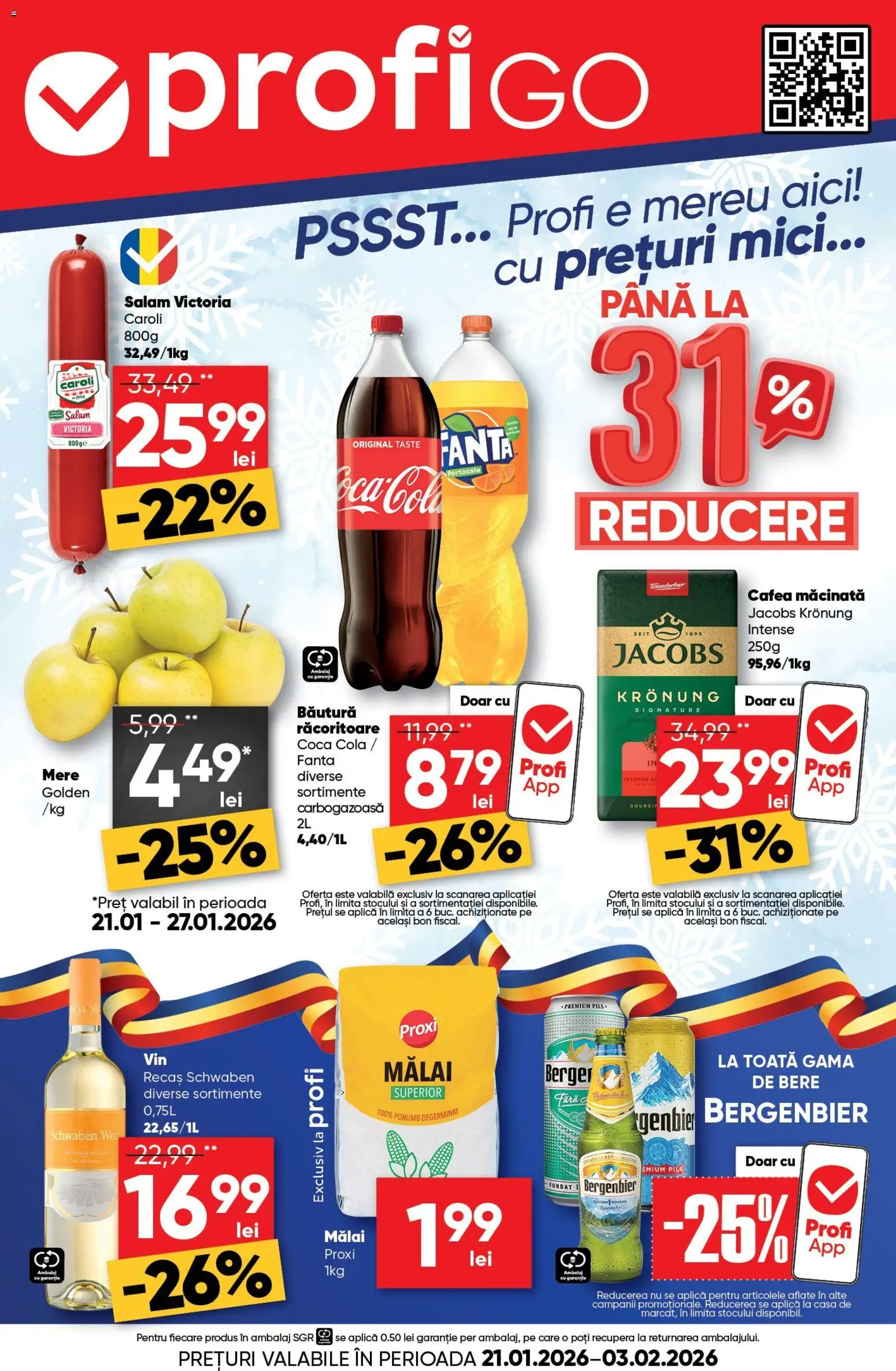 Catalog Profi 21 Ianuarie - 2 Februarie 2026 | Pagina 1 | Produse: Mici, Amerikan servis, Mere, Portocale