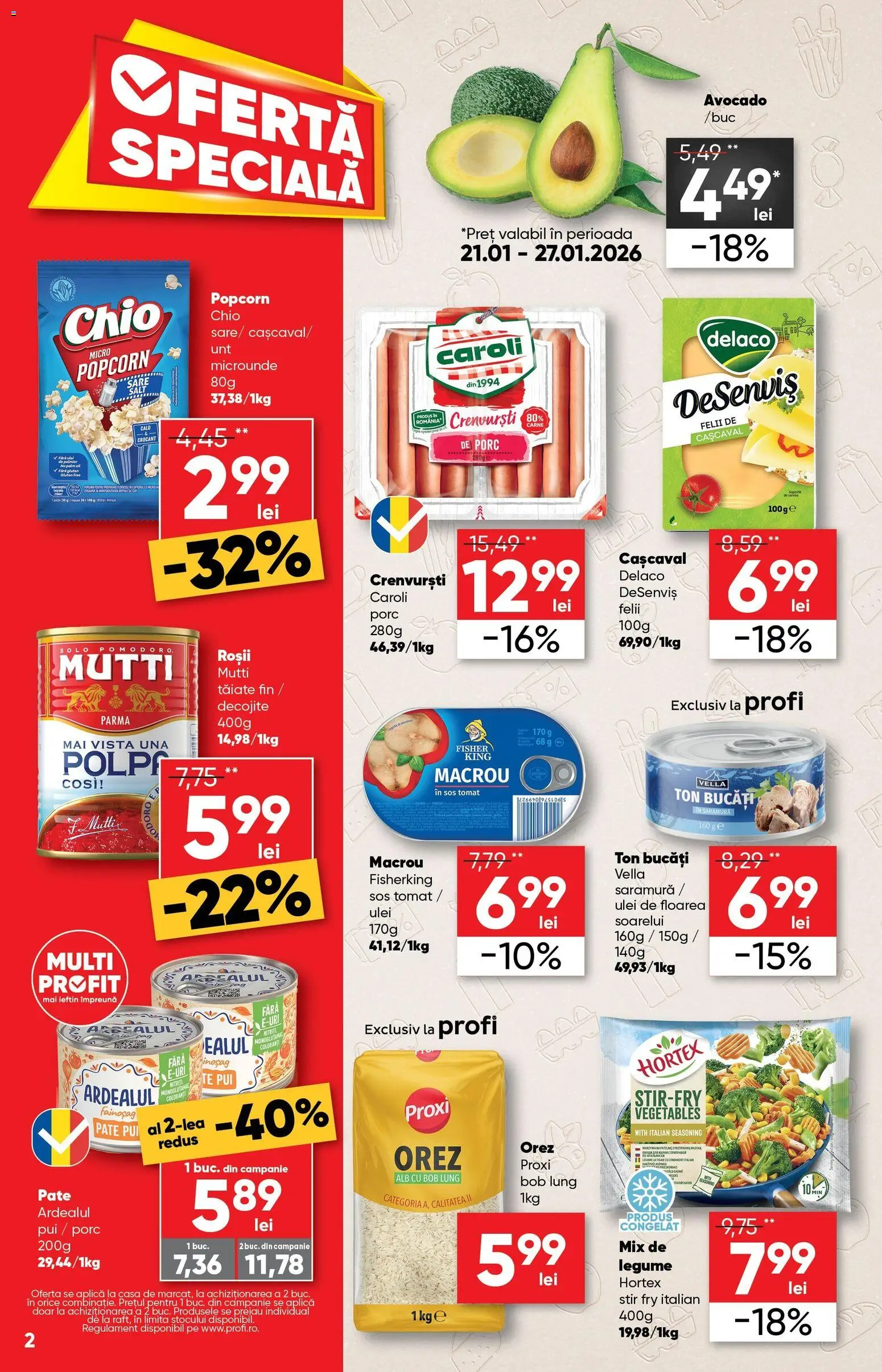 Catalog Profi 21 Ianuarie - 2 Februarie 2026 | Pagina 2 | Produse: Hacıyatmaz Kedi Oyuncağı, Pate, Orez, Legume