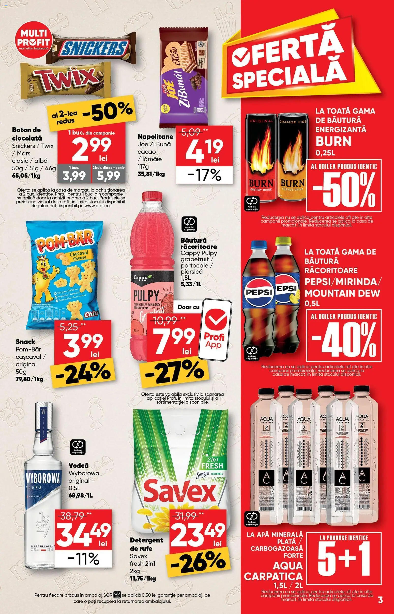 Catalog Profi 21 Ianuarie - 2 Februarie 2026 | Pagina 3 | Produse: Su ısıtıcı, Yazı tahtası kalemi, Ciocolată, Lămâie