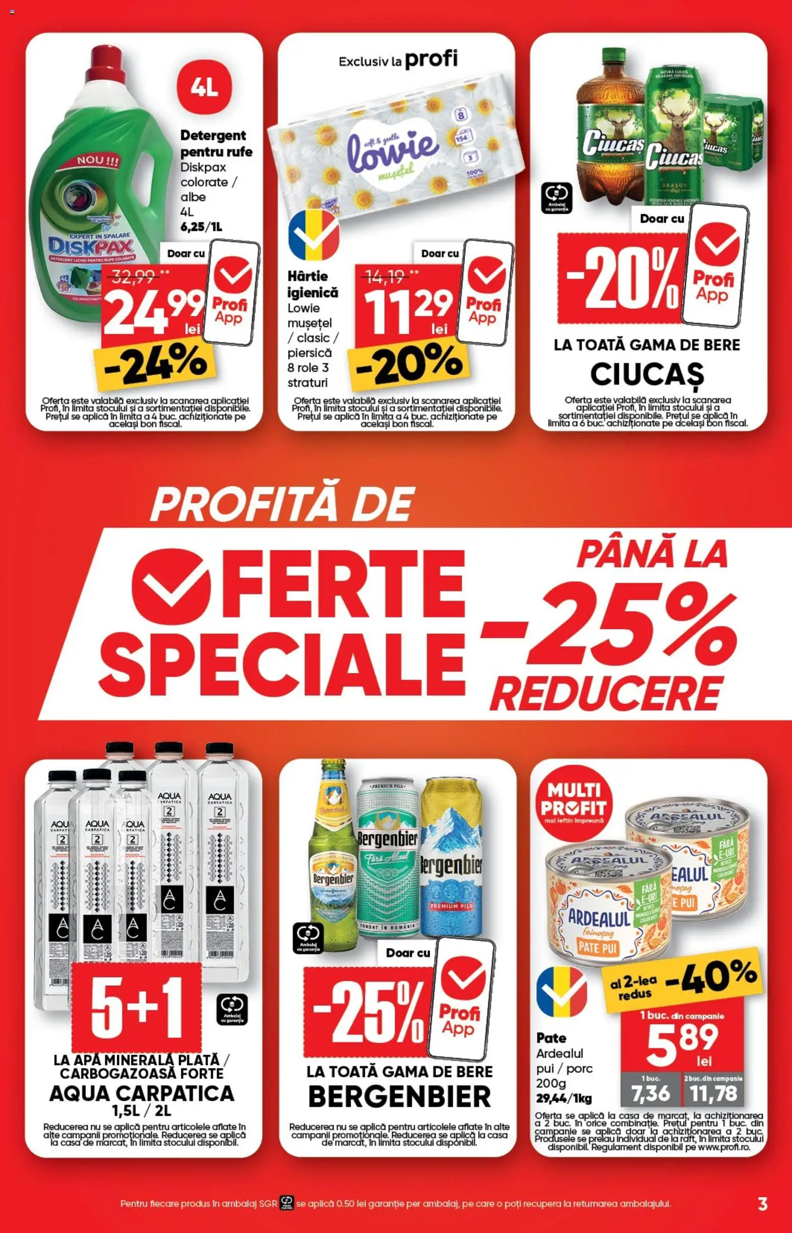 Catalog Profi 21 Ianuarie - 2 Februarie 2026 | Pagina 3 | Produse: Piersică, Hacıyatmaz Kedi Oyuncağı, Role, Apă