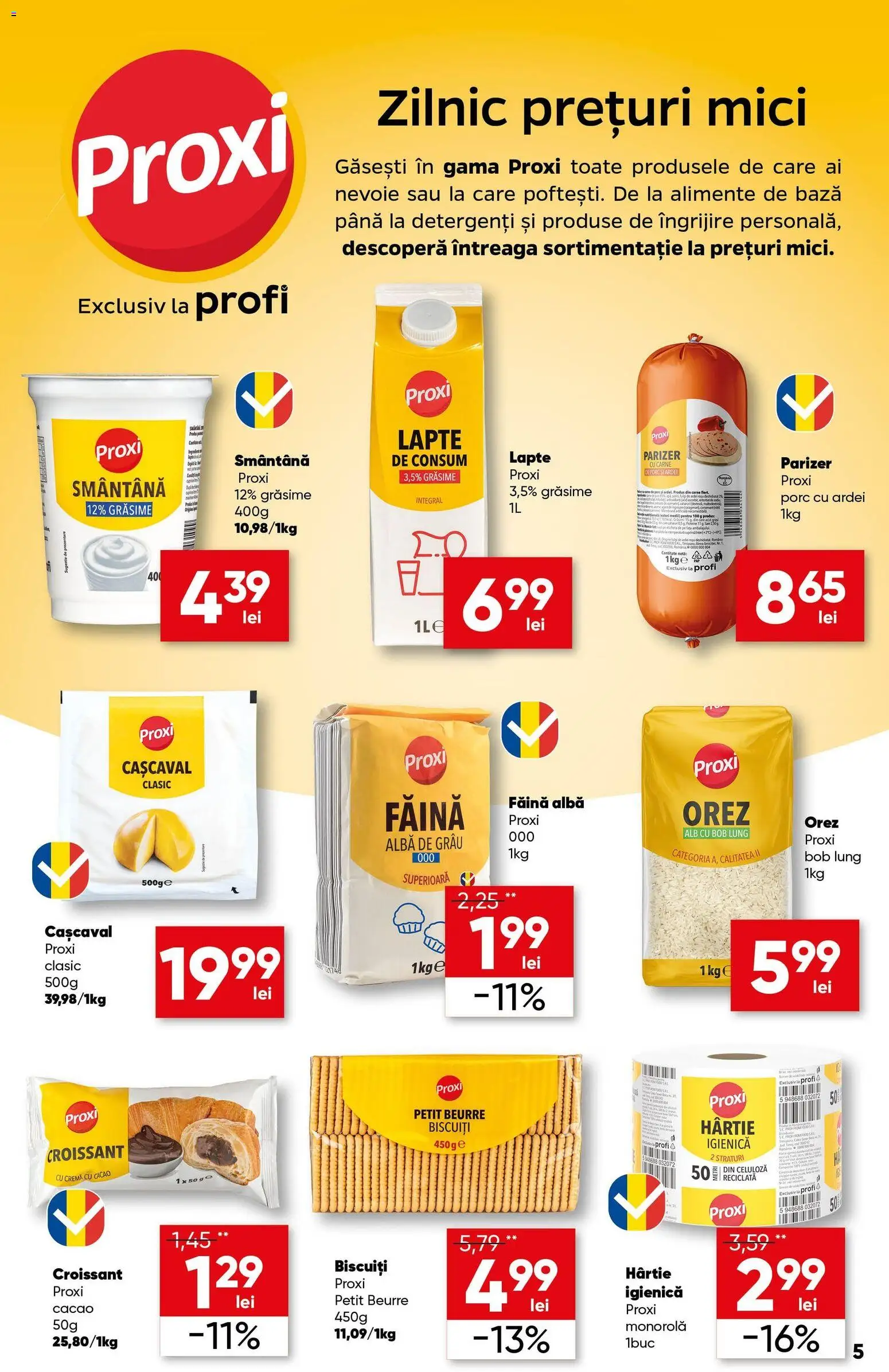 Catalog Profi 21 Ianuarie - 2 Februarie 2026 | Pagina 5 | Produse: Cașcaval, Cacao, Smântână, Biscuiți