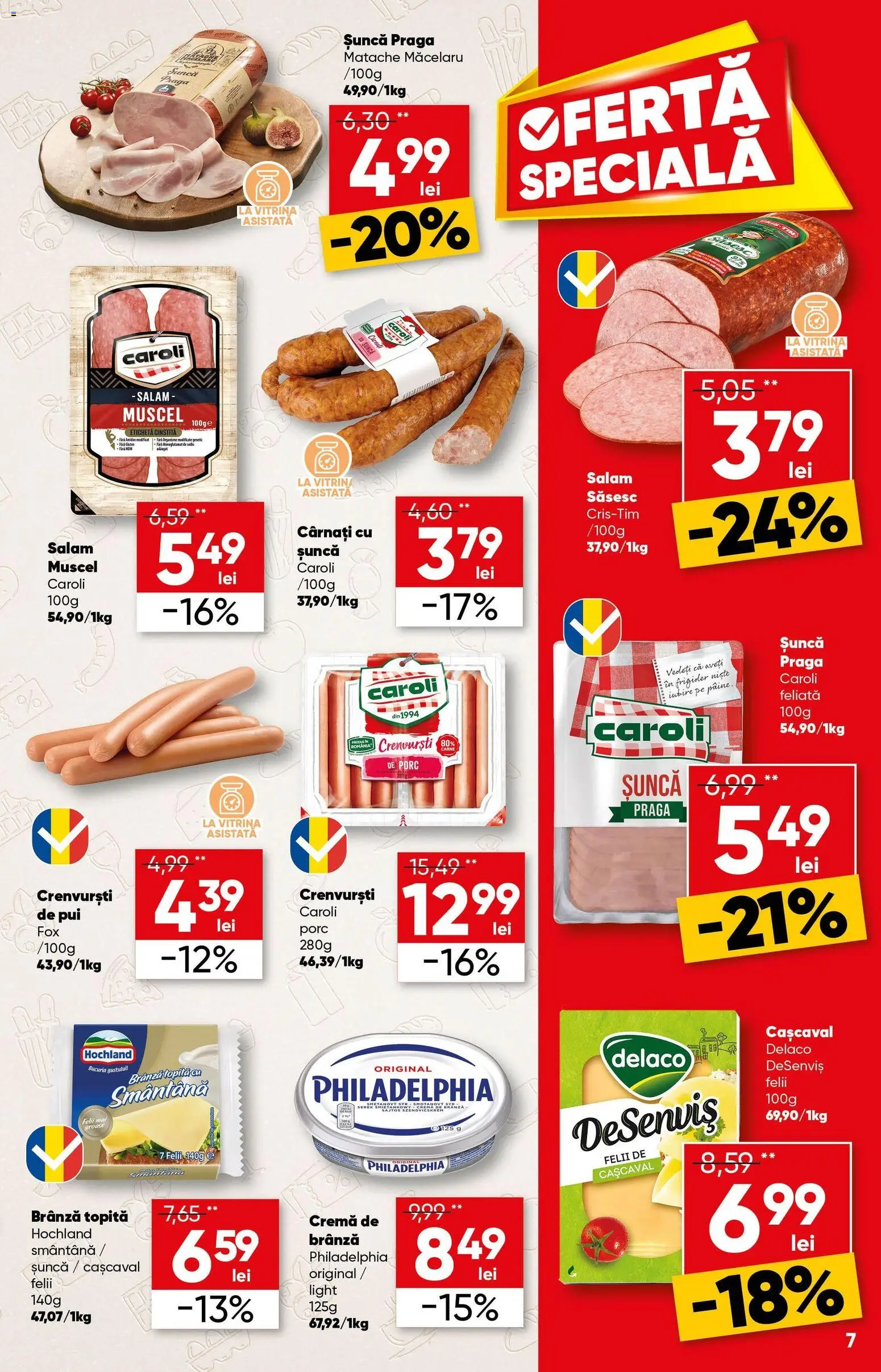 Catalog Profi 21 Ianuarie - 2 Februarie 2026 | Pagina 7 | Produse: Frigider, Cremă, Smântână, Cârnați