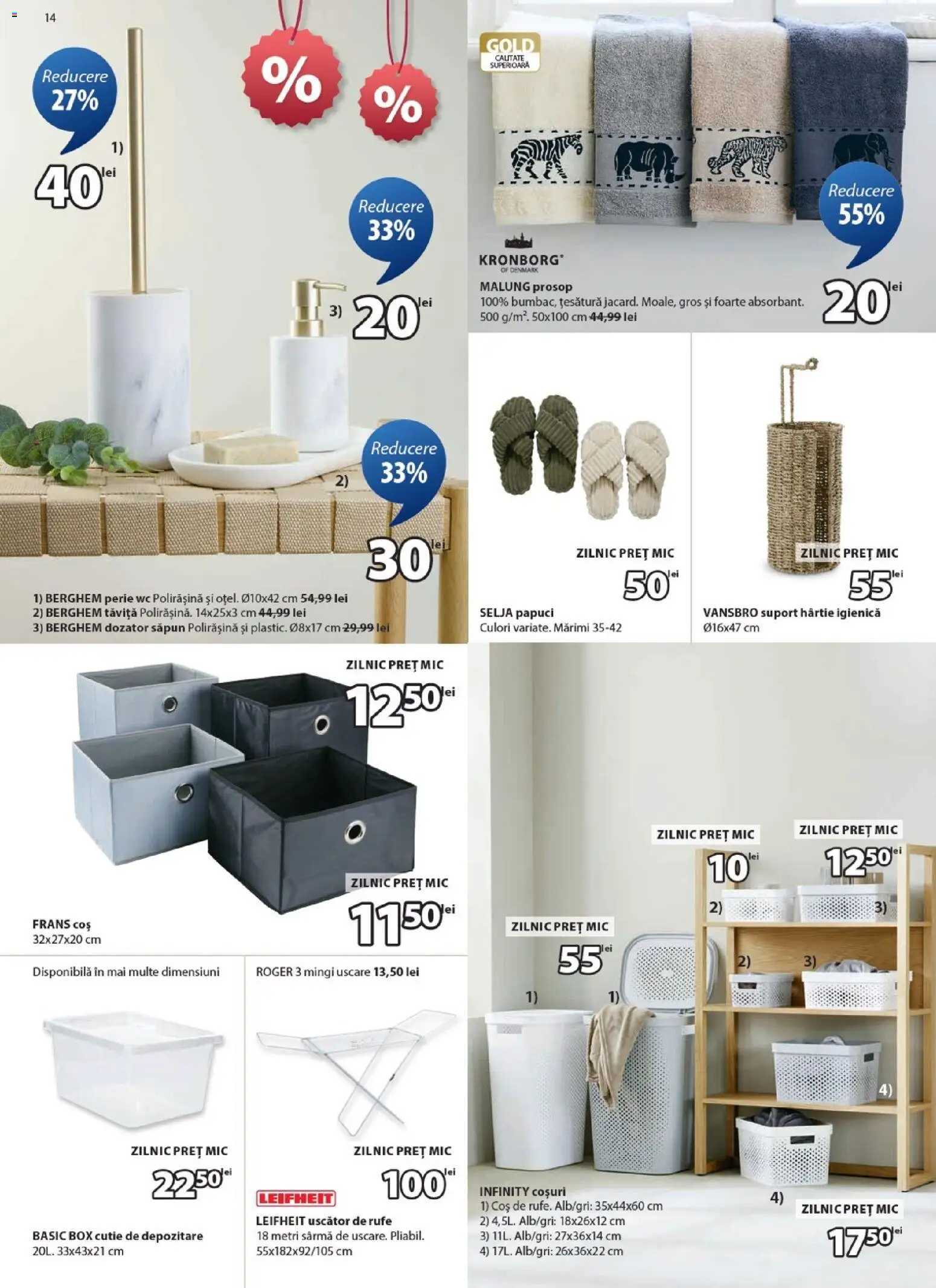 Catalog JYSK 24 Ianuarie - 21 Februarie 2026 | Pagina 14 | Produse: Uscător, Cutie, Săpun, Papuci