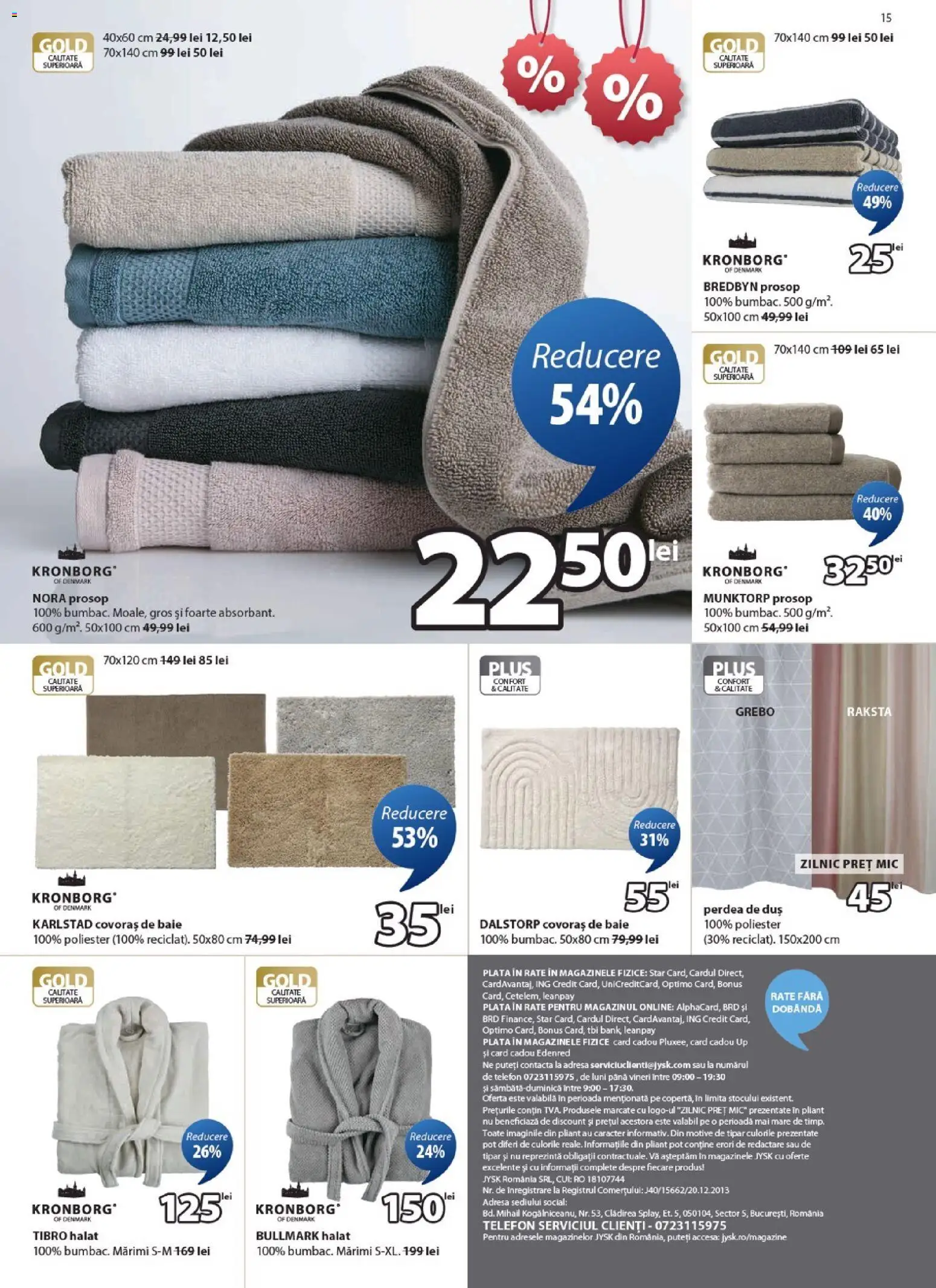 Catalog JYSK 24 Ianuarie - 21 Februarie 2026 | Pagina 15 | Produse: Telefon, Duș, Perdea, Covoraș de baie