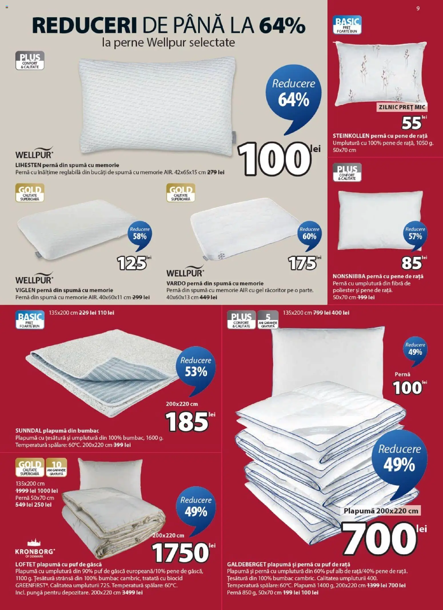 Catalog JYSK 24 Ianuarie - 21 Februarie 2026 | Pagina 9 | Produse: Memorie, Pungă, Pernă, Rață