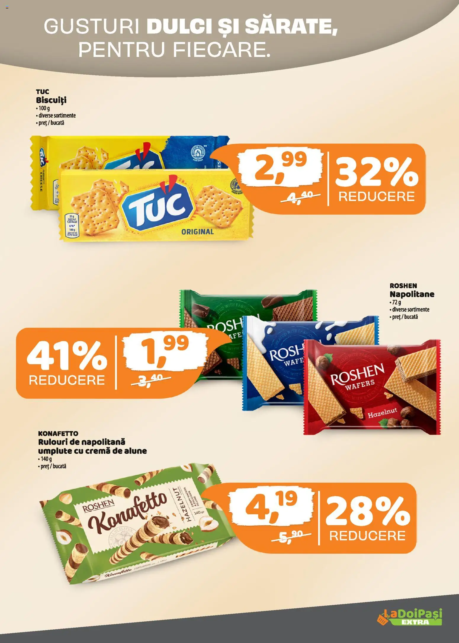 Catalog La Doi Pași 8 - 30 Ianuarie 2026 | Pagina 4 | Produse: Napolitane, Alune, Cremă, Biscuiți