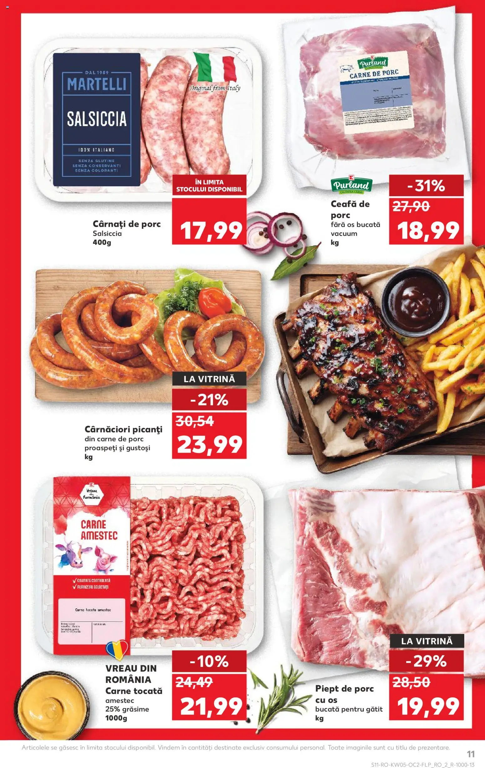 Catalog Kaufland 28 Ianuarie - 2 Februarie 2026 | Pagina 11 | Produse: Vitrină, Carne De Porc, Carne tocată, Cârnați