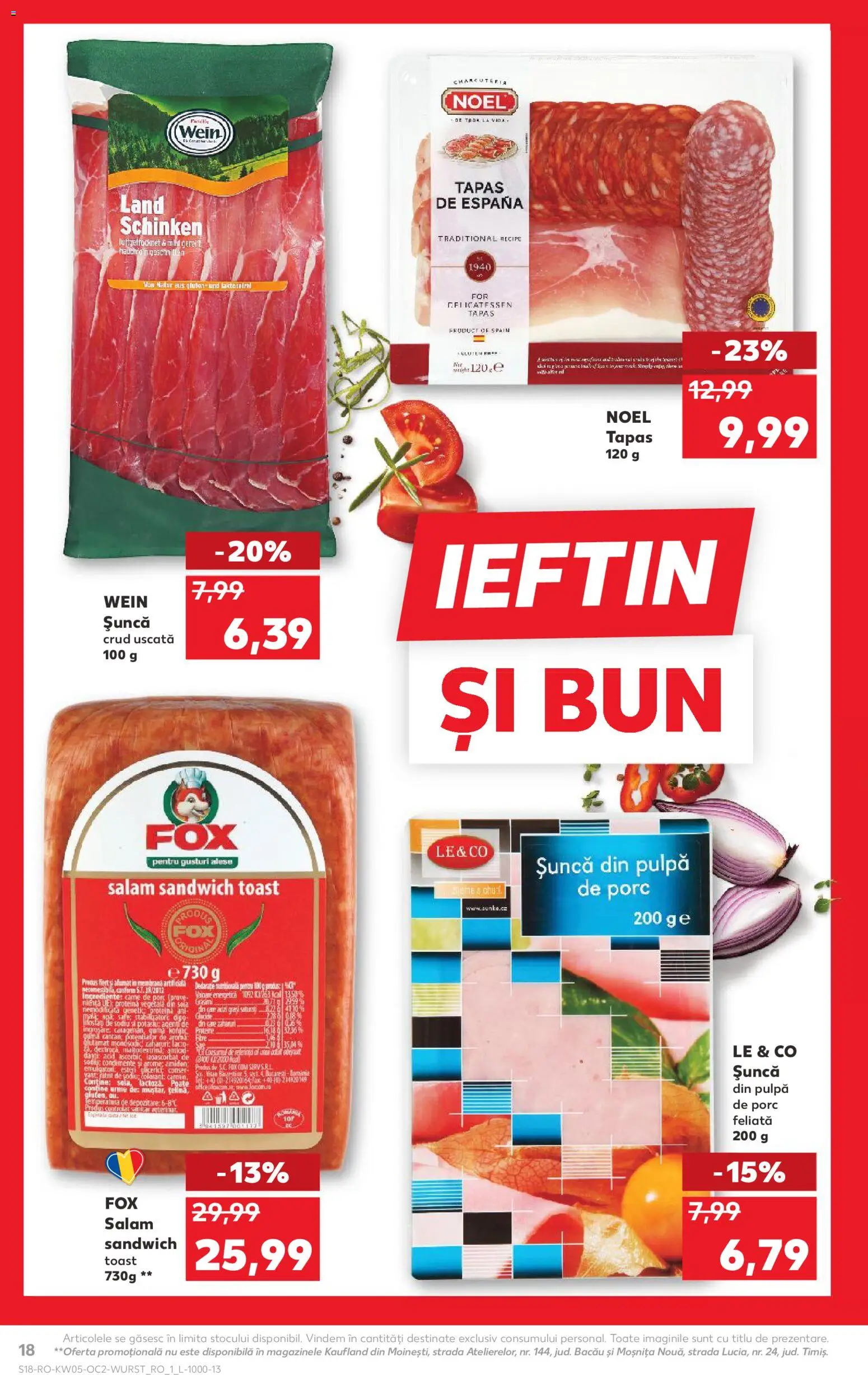 Catalog Kaufland 28 Ianuarie - 2 Februarie 2026 | Pagina 18 | Produse: Masaüstü kılıfı, Salam, Șuncă, Condimente