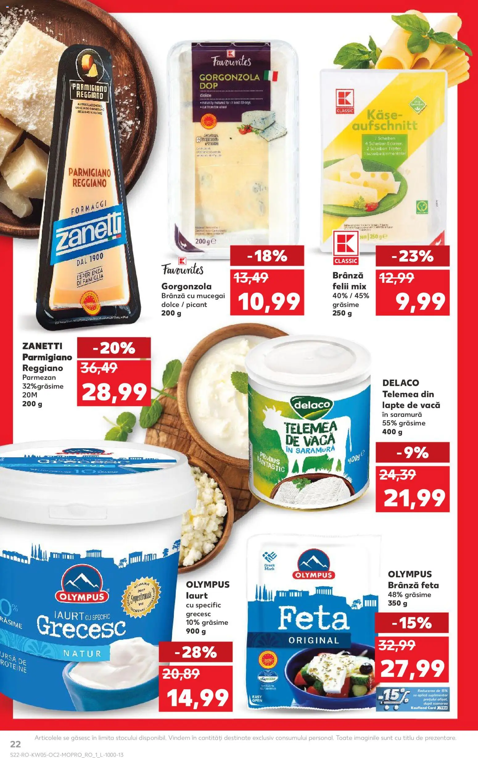 Catalog Kaufland 28 Ianuarie - 2 Februarie 2026 | Pagina 22 | Produse: Light Kedi Konservesi, Brânză, Brânză cu mucegai, Parmezan
