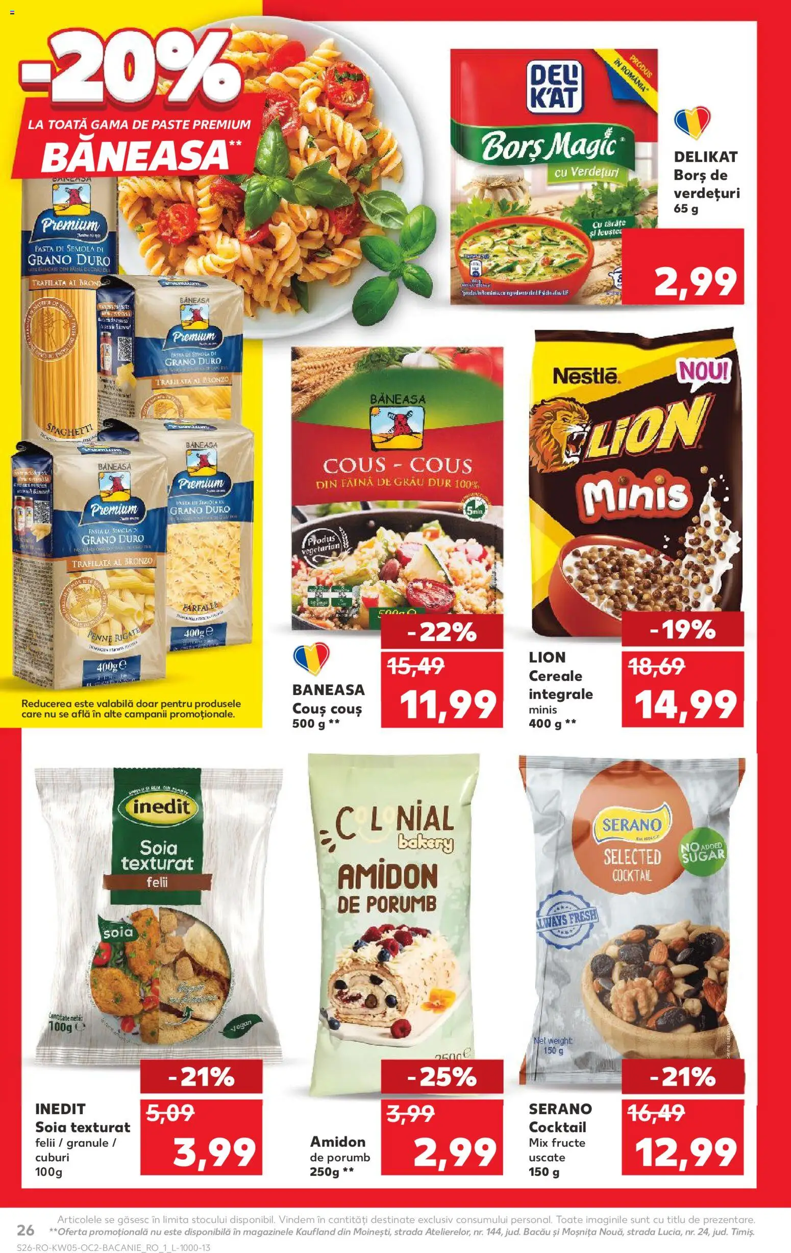 Catalog Kaufland 28 Ianuarie - 2 Februarie 2026 | Pagina 26 | Produse: Cocktail, Paste, Porumb, Fructe