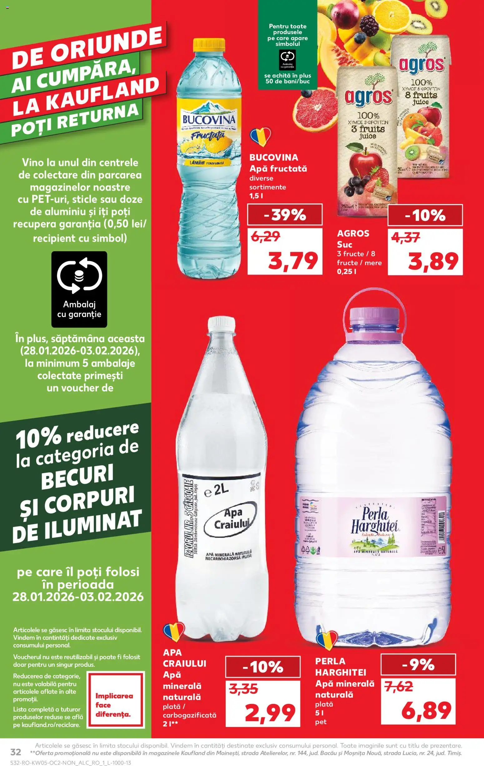 Catalog Kaufland 28 Ianuarie - 2 Februarie 2026 | Pagina 32 | Produse: Yazı tahtası kalemi, Suc, Mere, Fructe