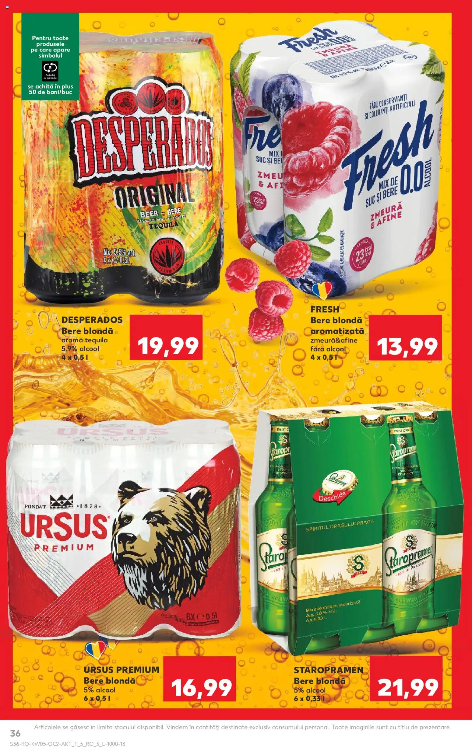 Catalog Kaufland 28 Ianuarie - 2 Februarie 2026 | Pagina 36 | Produse: Afine, Zmeură, Eğitim çantaları, Bere