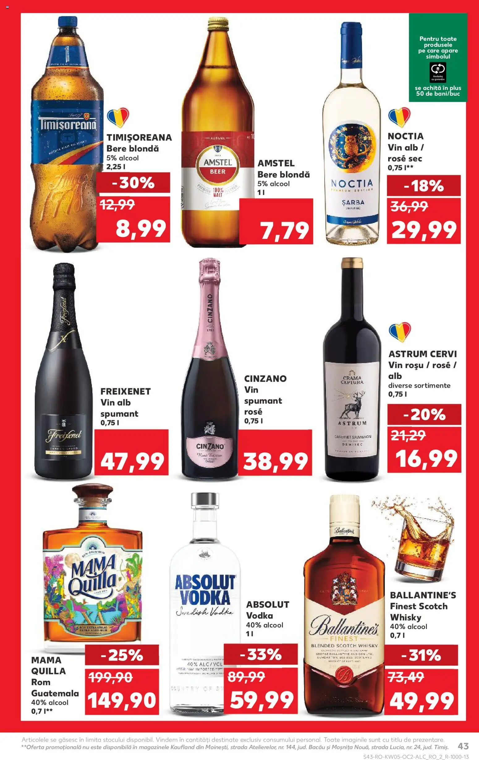 Catalog Kaufland 28 Ianuarie - 2 Februarie 2026 | Pagina 43 | Produse: Ekmek tahtası, Bere, Rom, Vodka