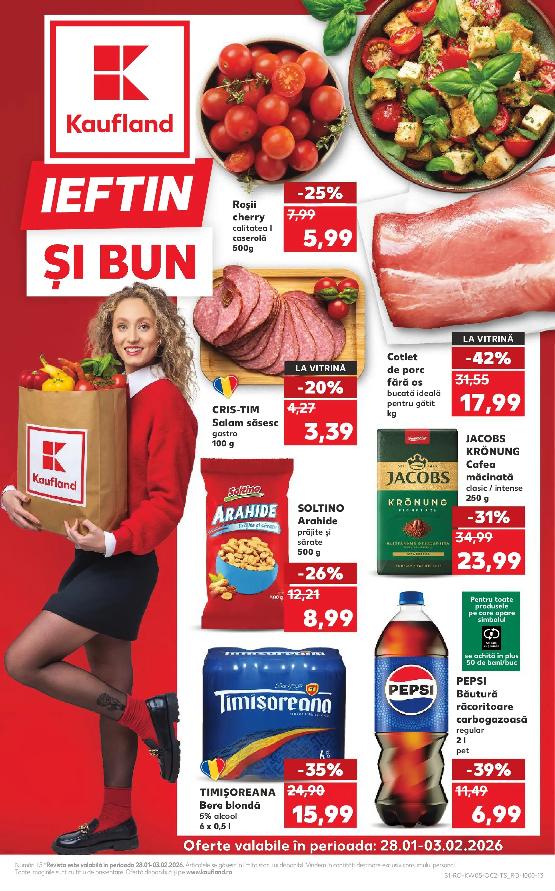 Catalog Kaufland 28 Ianuarie - 2 Februarie 2026 | Pagina 1 | Produse: Arahide, Cafea, Bere, Roșii
