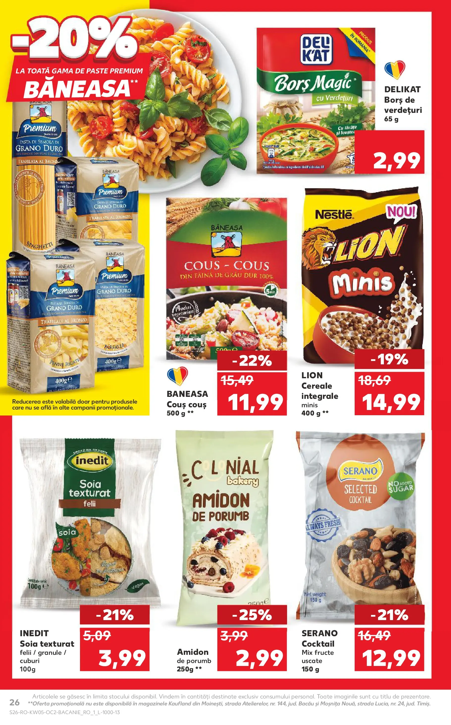 Catalog Kaufland 28 Ianuarie - 2 Februarie 2026 | Pagina 26 | Produse: Mix fructe, Făină, Cereale, Porumb
