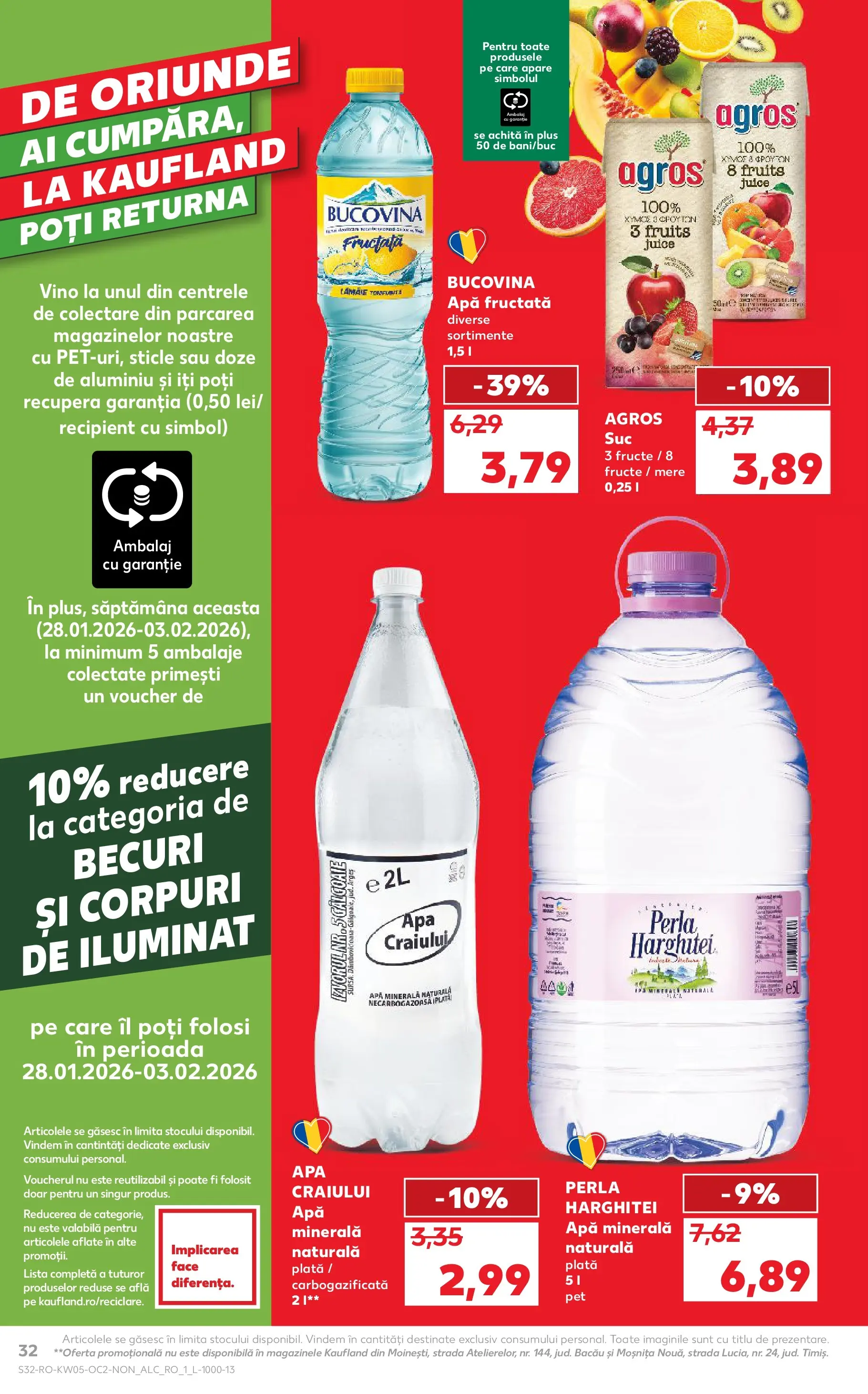 Catalog Kaufland 28 Ianuarie - 2 Februarie 2026 | Pagina 32 | Produse: Yazı tahtası kalemi, Suc, Apă, Lămâie