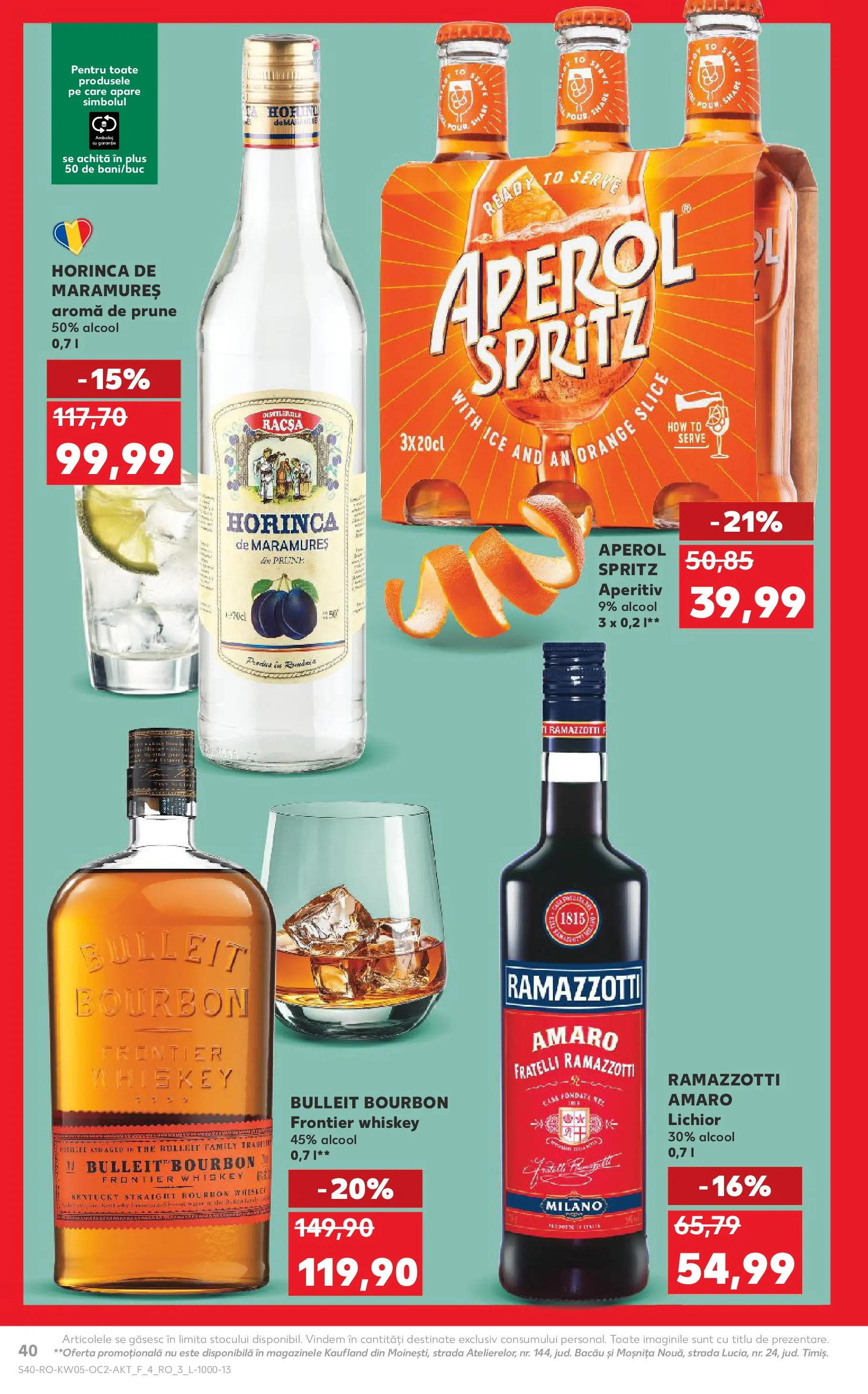 Catalog Kaufland 28 Ianuarie - 2 Februarie 2026 | Pagina 40 | Produse: Prune, Bourbon, Whiskey, Aperol