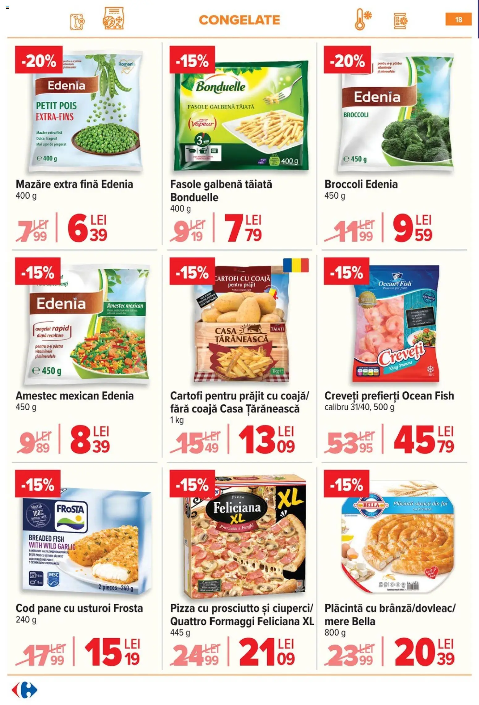 Catalog Carrefour 28 Ianuarie - 2 Februarie 2026 | Pagina 18 | Produse: Mazăre, Plăcintă, Pește, Cartofi