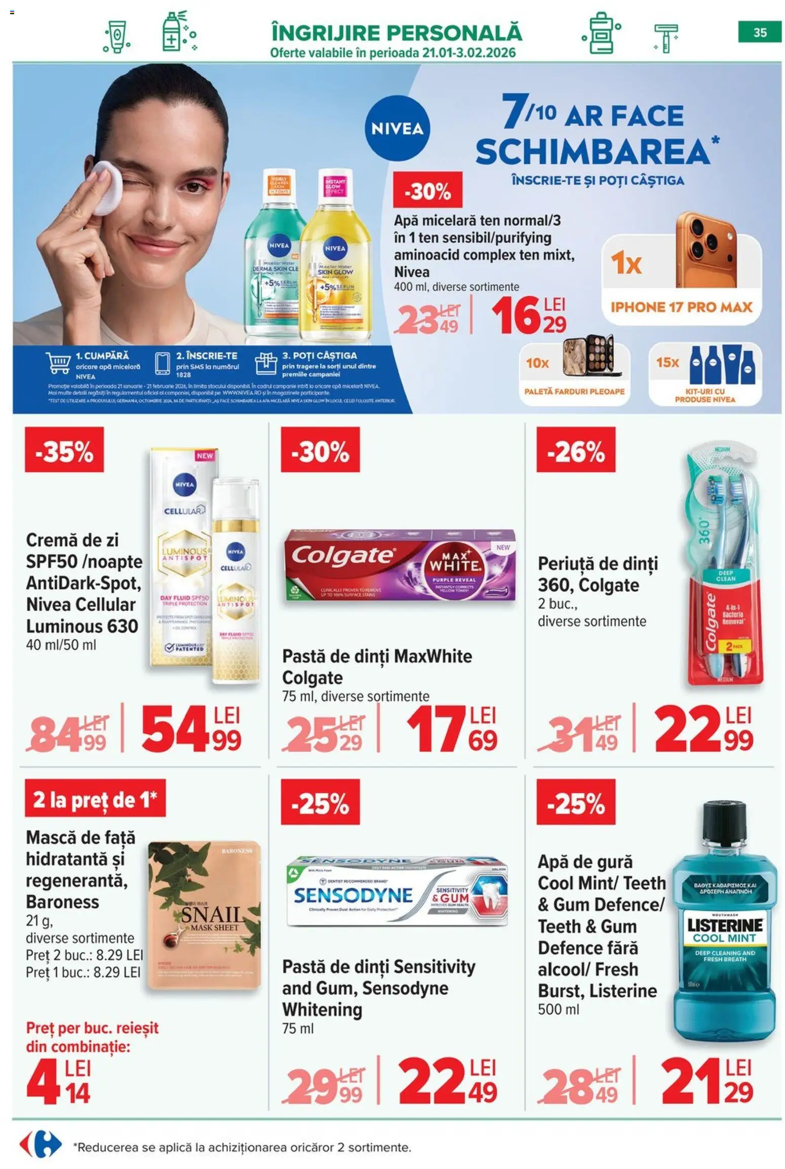 Catalog Carrefour 28 Ianuarie - 2 Februarie 2026 | Pagina 35 | Produse: Pomelo, Apă micelară, Pastă de dinți, Apă de gură