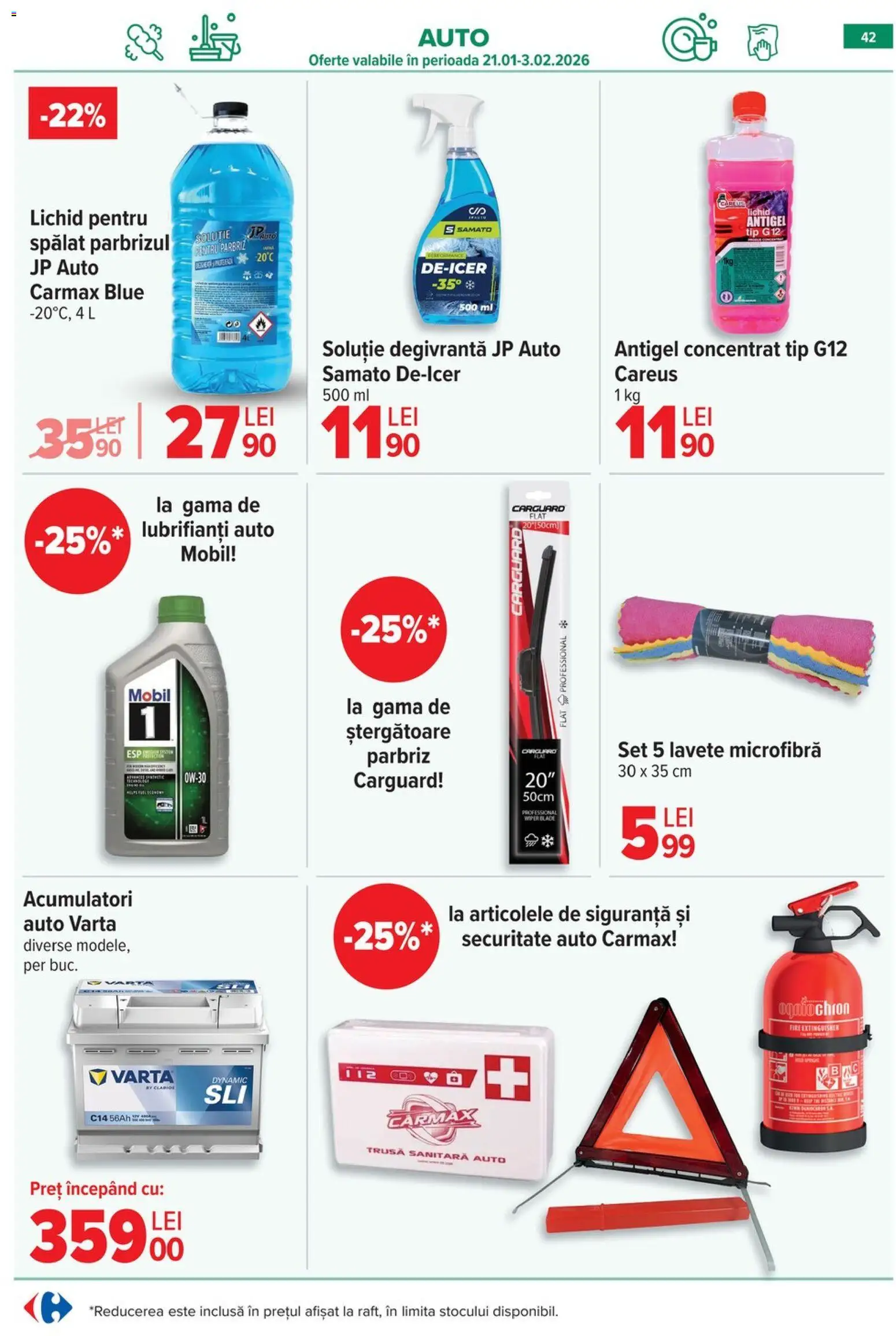 Catalog Carrefour 28 Ianuarie - 2 Februarie 2026 | Pagina 42 | Produse: Lavete