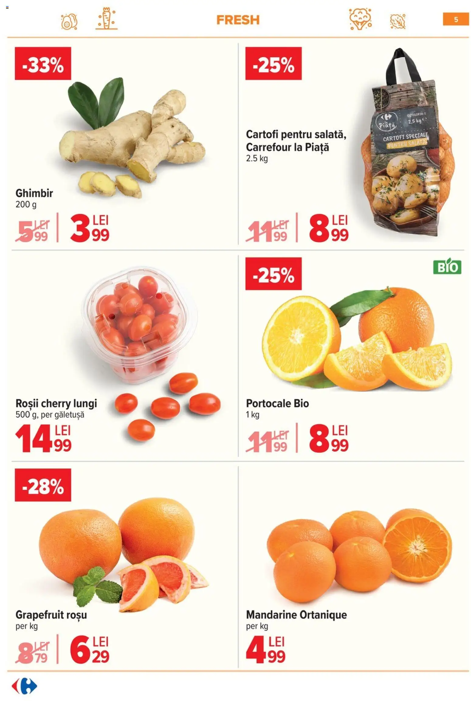 Catalog Carrefour 28 Ianuarie - 2 Februarie 2026 | Pagina 5 | Produse: Şerit ödül, Roșii, Mandarine, Salată