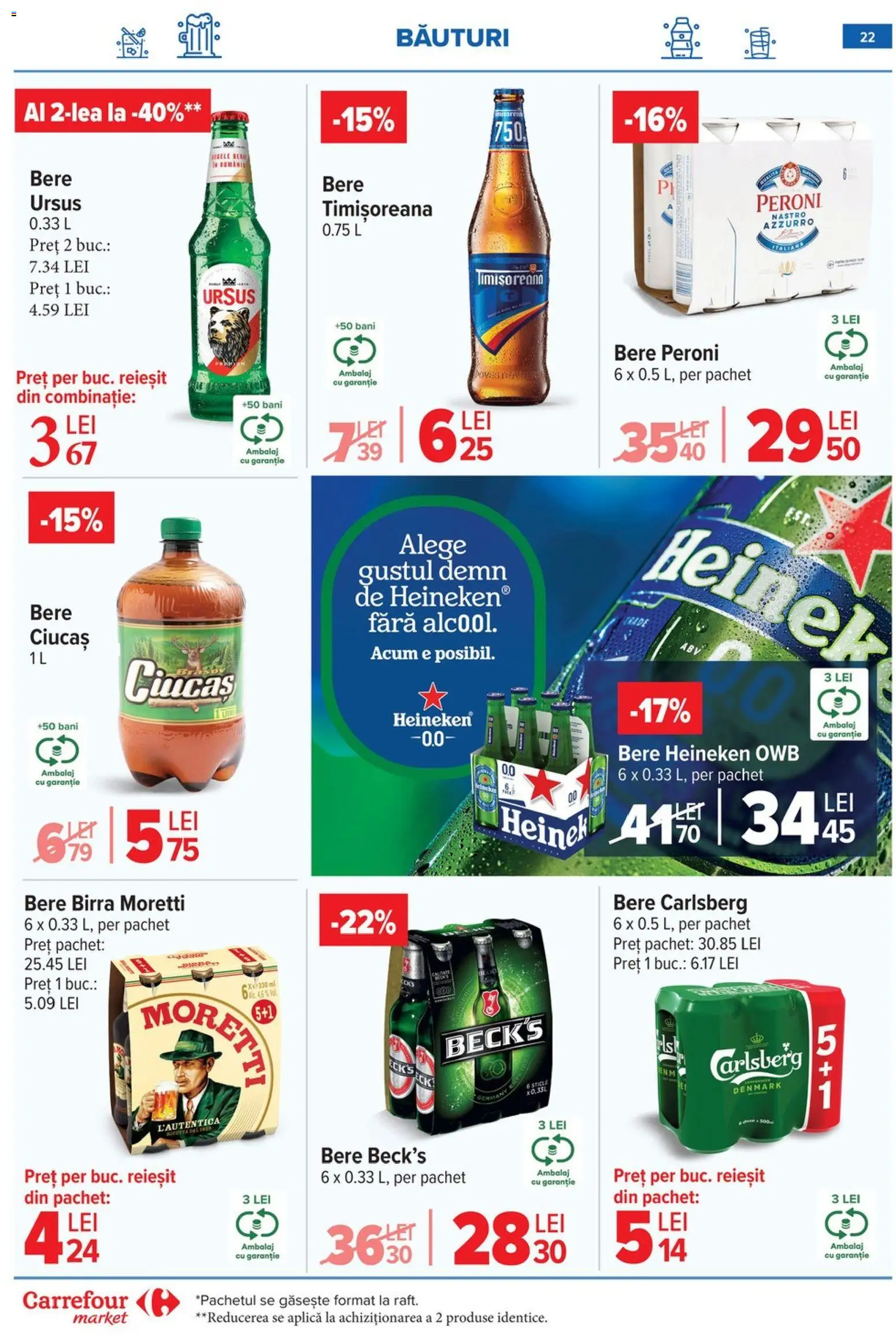 Catalog Carrefour 28 Ianuarie - 2 Februarie 2026 | Pagina 22 | Produse: Bere