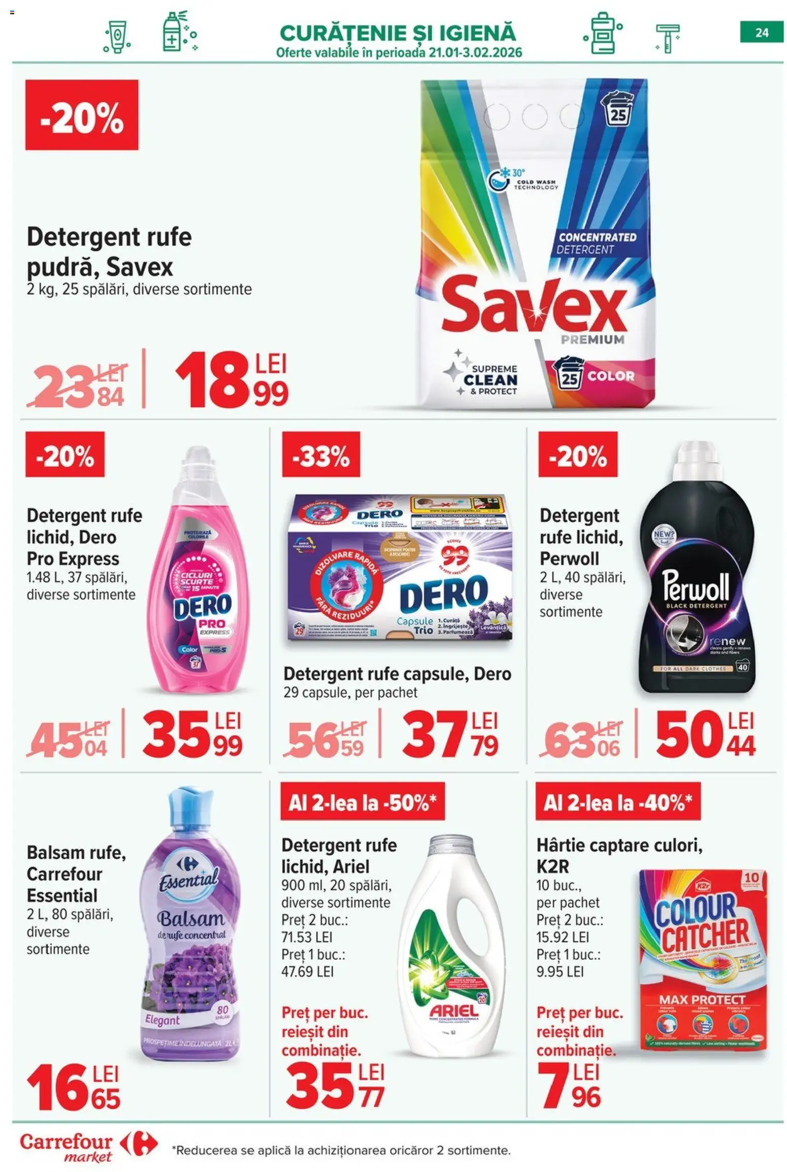 Catalog Carrefour 28 Ianuarie - 2 Februarie 2026 | Pagina 24 | Produse: Pomelo, Balsam, Detergent