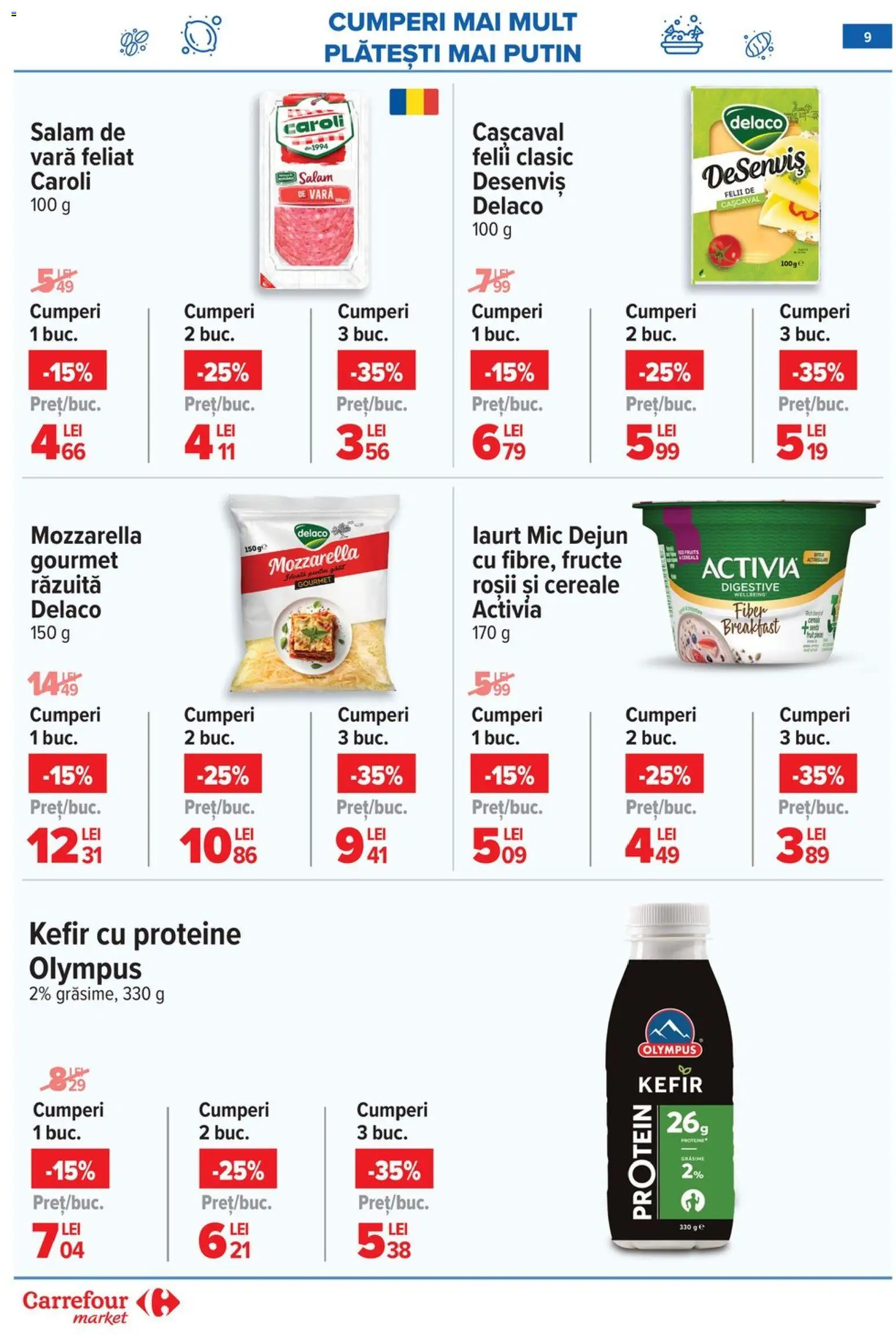 Catalog Carrefour 28 Ianuarie - 2 Februarie 2026 | Pagina 9 | Produse: Cașcaval, Mozzarella, Roșii, Fructe