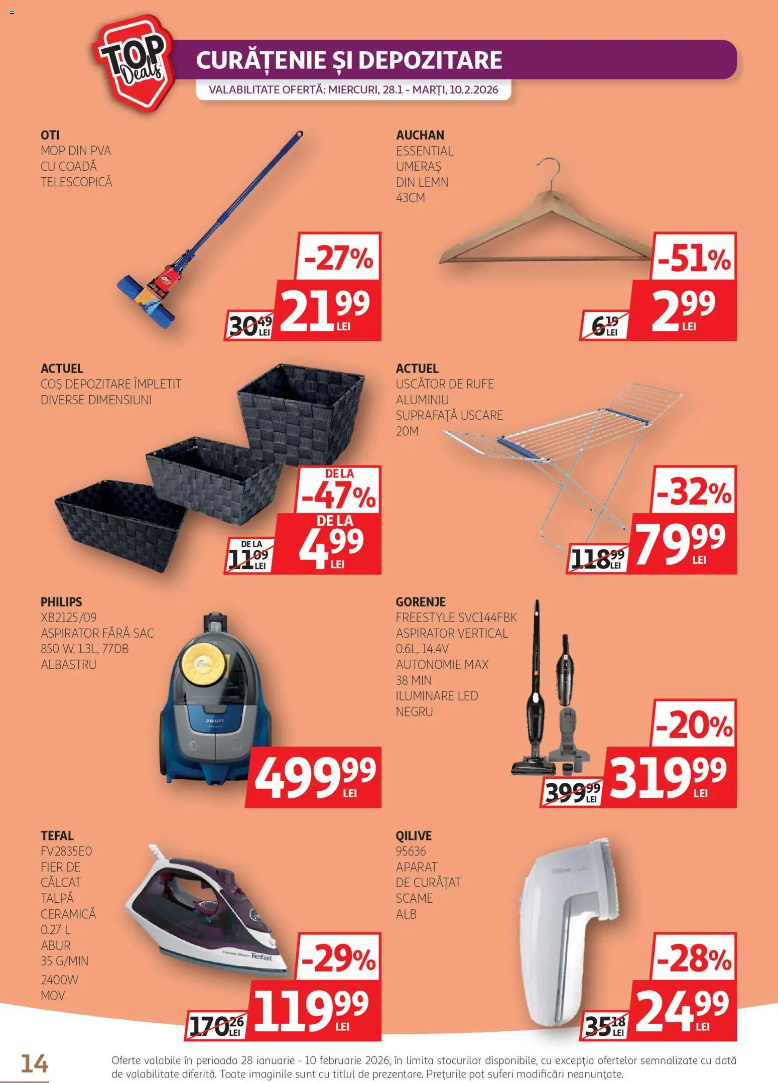 Catalog Auchan 28 Ianuarie - 9 Februarie 2026 | Pagina 14 | Produse: Enginar, Uscător, Coș, Babak