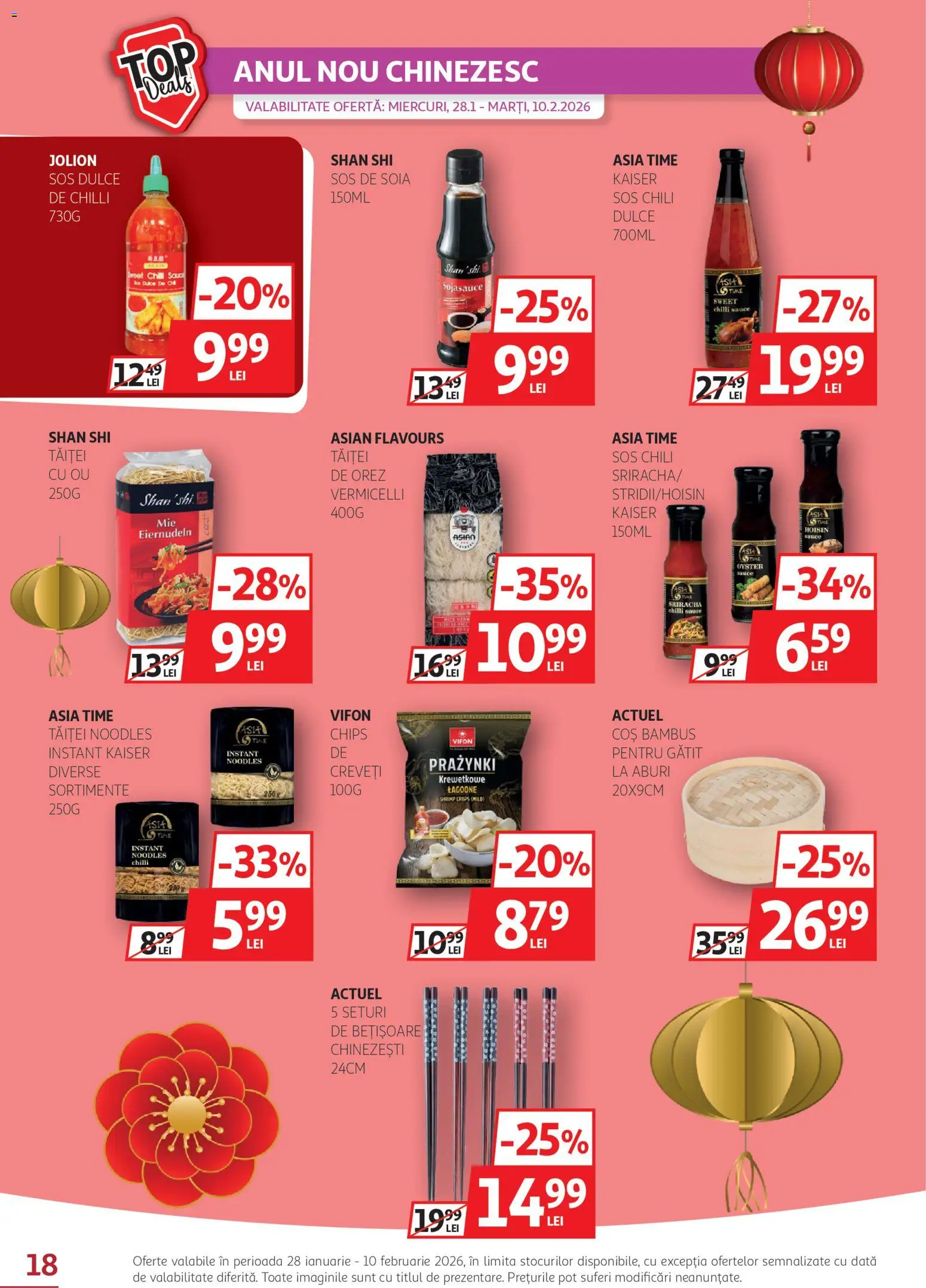 Catalog Auchan 28 Ianuarie - 9 Februarie 2026 | Pagina 18 | Produse: Coș, Orez, Noodles, Sos