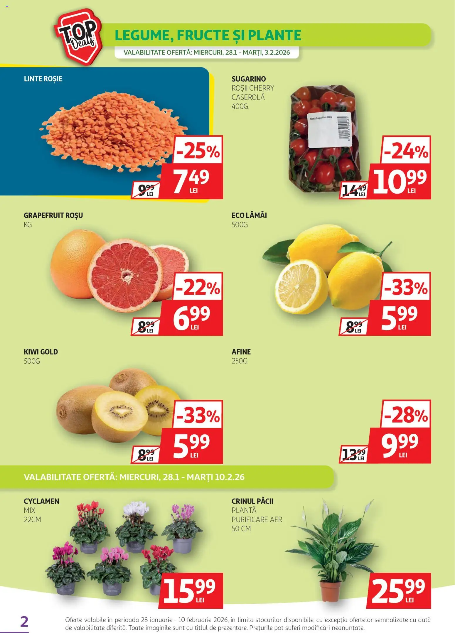 Catalog Auchan 28 Ianuarie - 9 Februarie 2026 | Pagina 2 | Produse: Afine, Roșii, Kiwi, Fructe