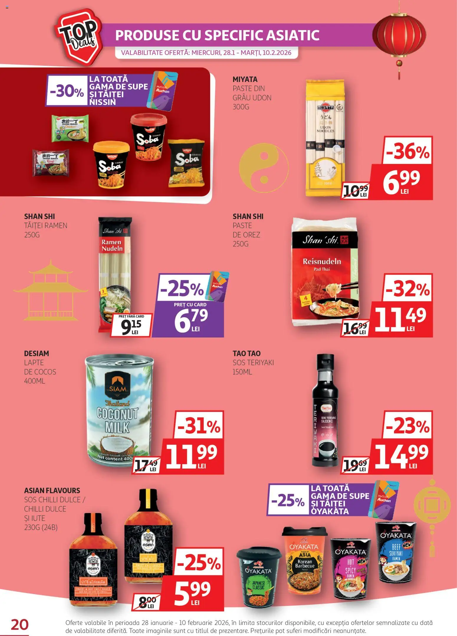 Catalog Auchan 28 Ianuarie - 9 Februarie 2026 | Pagina 20 | Produse: Sobă, Lapte, Noodles, Paste