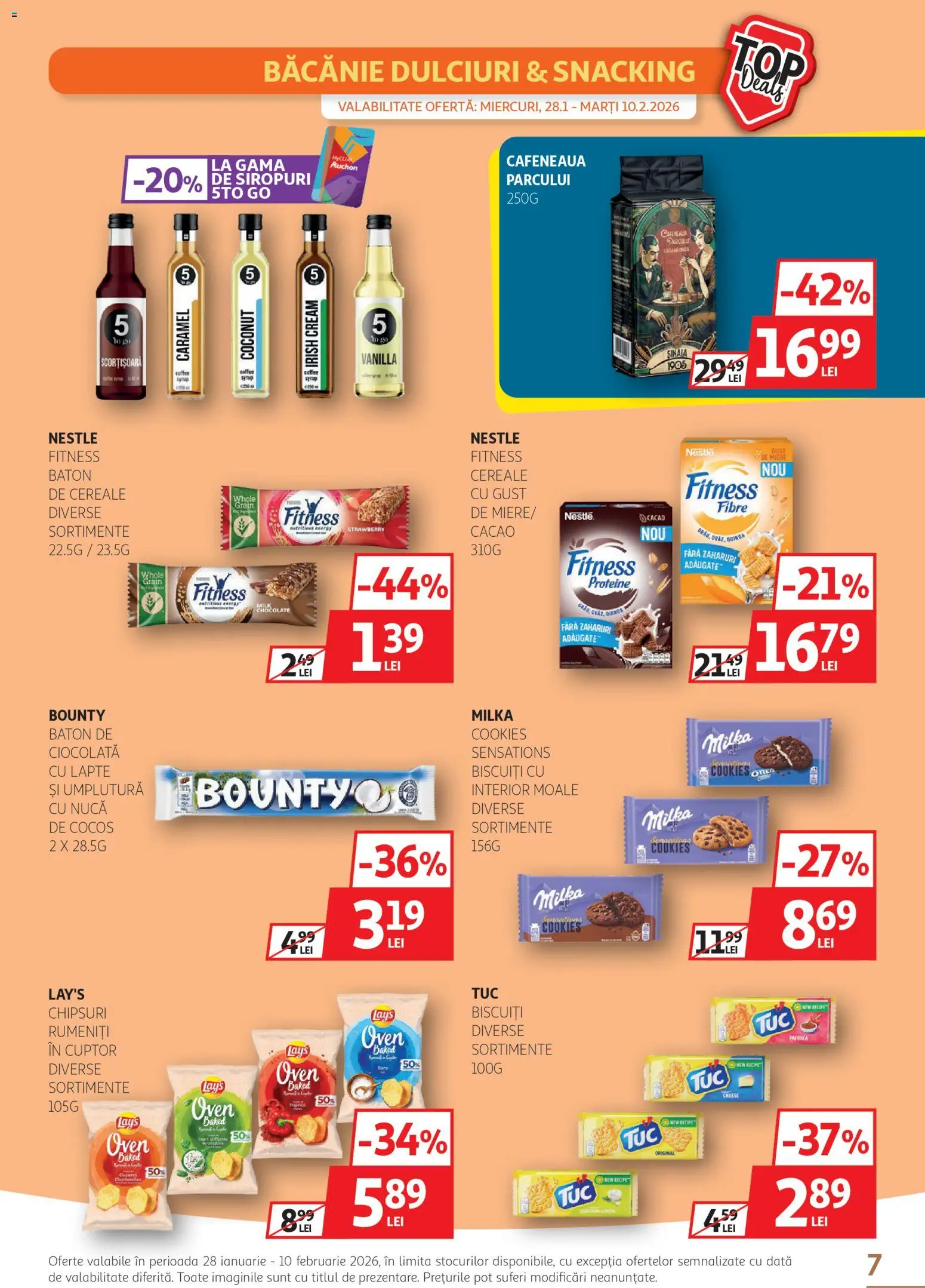 Catalog Auchan 28 Ianuarie - 9 Februarie 2026 | Pagina 7 | Produse: Lapte, Ciocolată, Chipsuri, Biscuiți