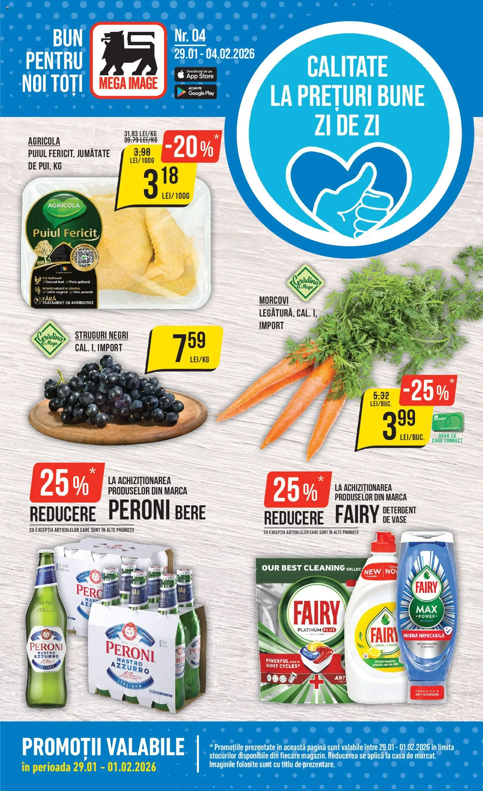 Catalog Mega Image 29 Ianuarie - 3 Februarie 2026 | Pagina 1 | Produse: Hacıyatmaz Kedi Oyuncağı, Bere, Detergent, Lămâie