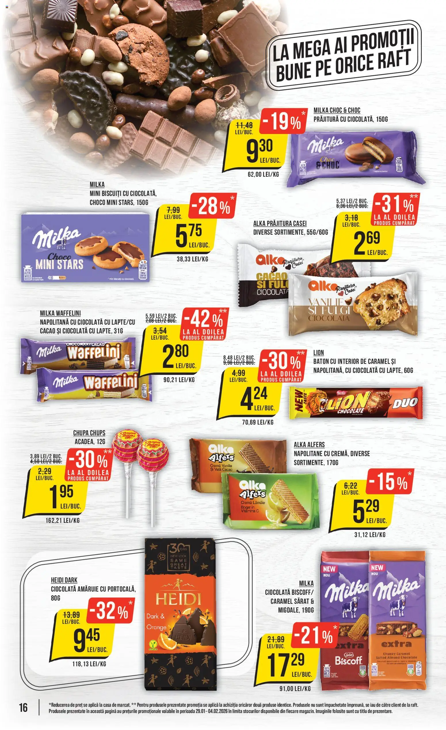 Catalog Mega Image 29 Ianuarie - 3 Februarie 2026 | Pagina 16 | Produse: Napolitane, Cremă, Biscuiți, Fulgi