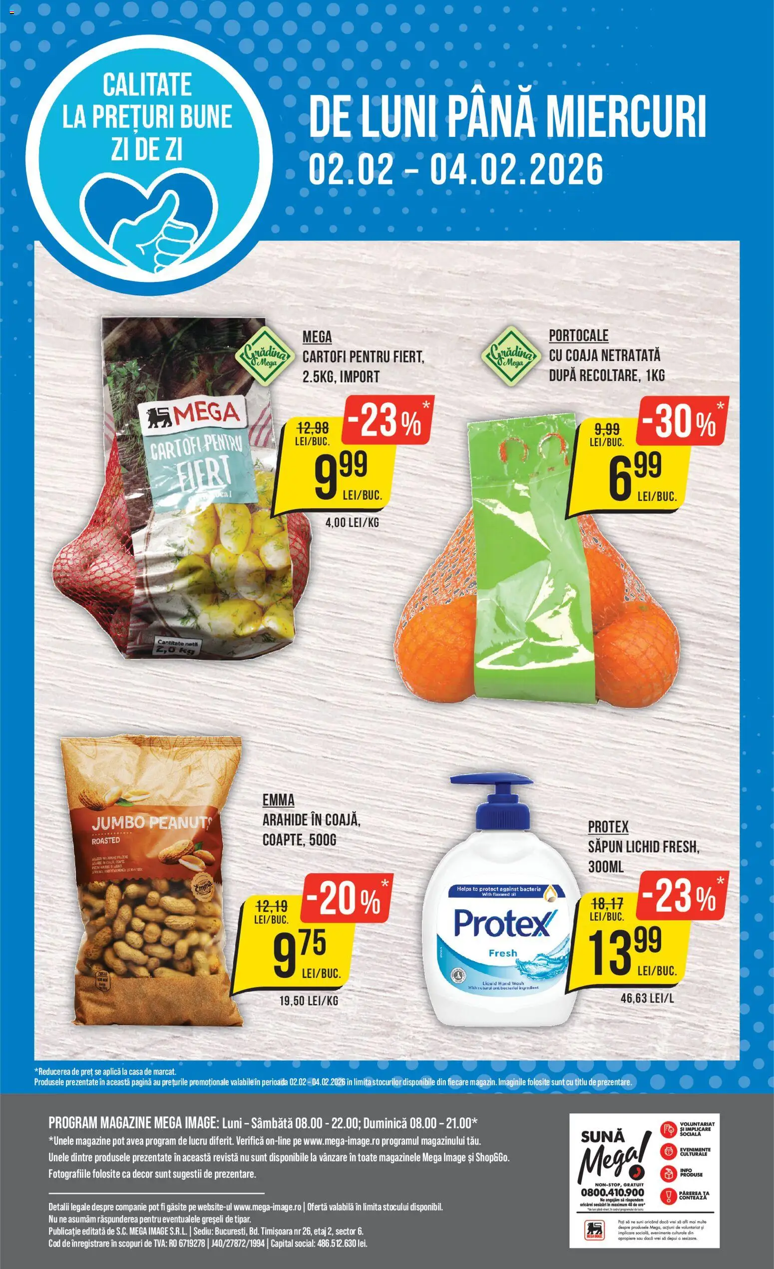 Catalog Mega Image 29 Ianuarie - 3 Februarie 2026 | Pagina 24 | Produse: Arahide, Portocale, Săpun lichid, Cartofi