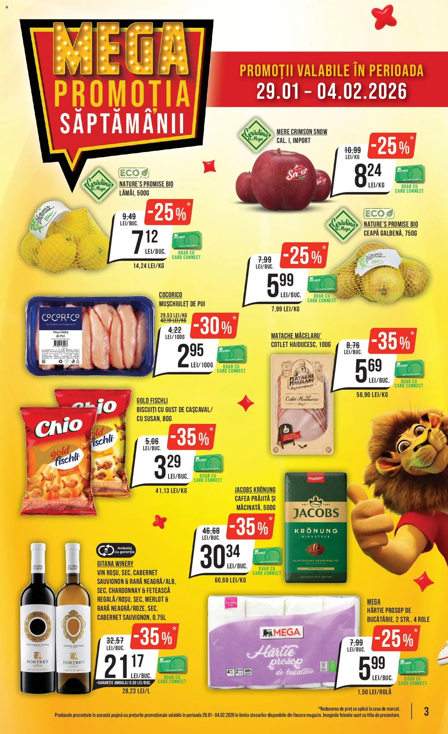 Catalog Mega Image 29 Ianuarie - 3 Februarie 2026 | Pagina 3 | Produse: Şerit ödül, Lait de coco, Mere, Ceapă
