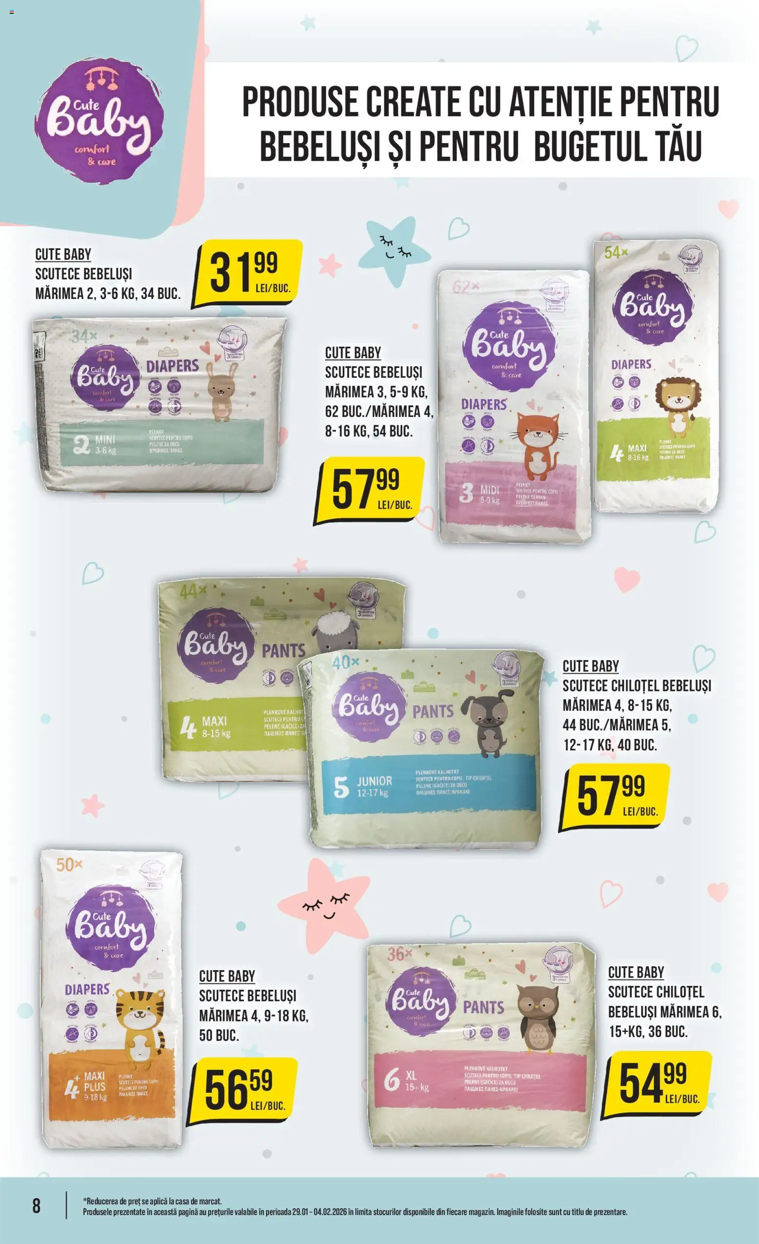 Catalog Mega Image 29 Ianuarie - 3 Februarie 2026 | Pagina 8 | Produse: Pirinç gevreği, Scutece