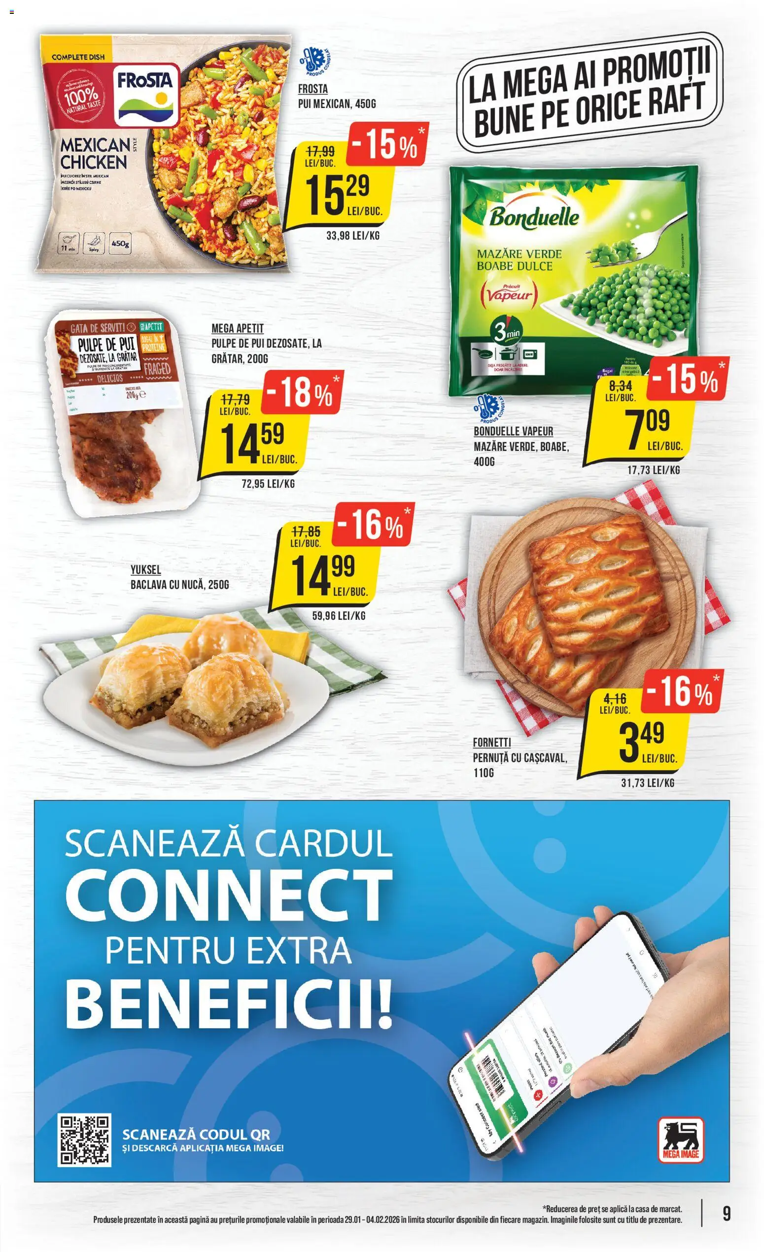 Catalog Mega Image 29 Ianuarie - 3 Februarie 2026 | Pagina 9 | Produse: Mazăre, Masaüstü kılıfı, Raft, Hacıyatmaz Kedi Oyuncağı