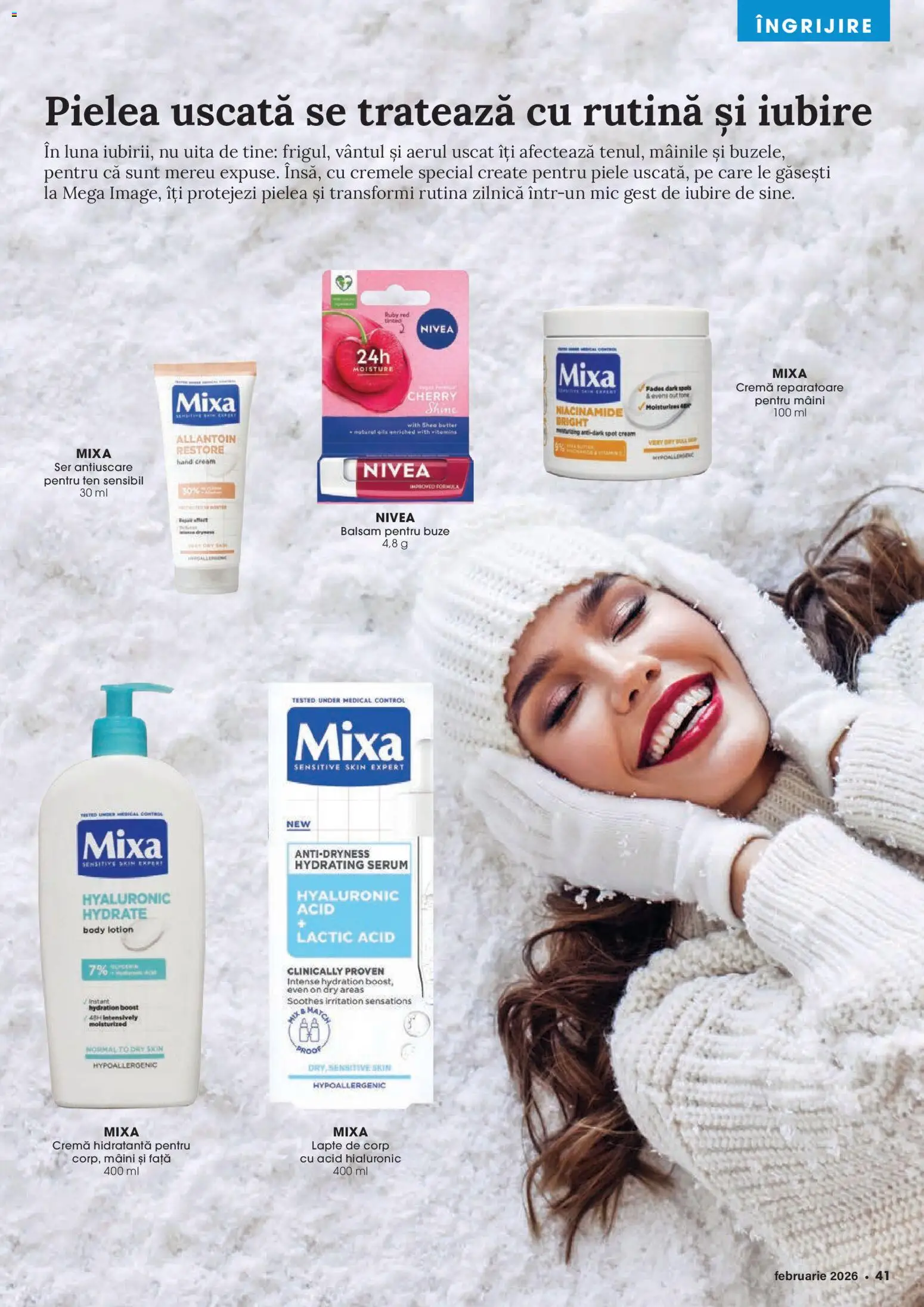 Catalog Mega Image 29 Ianuarie - 23 Februarie 2026 | Pagina 41 | Produse: Arapsaçı, Cremă, Lapte de corp, Balsam pentru buze