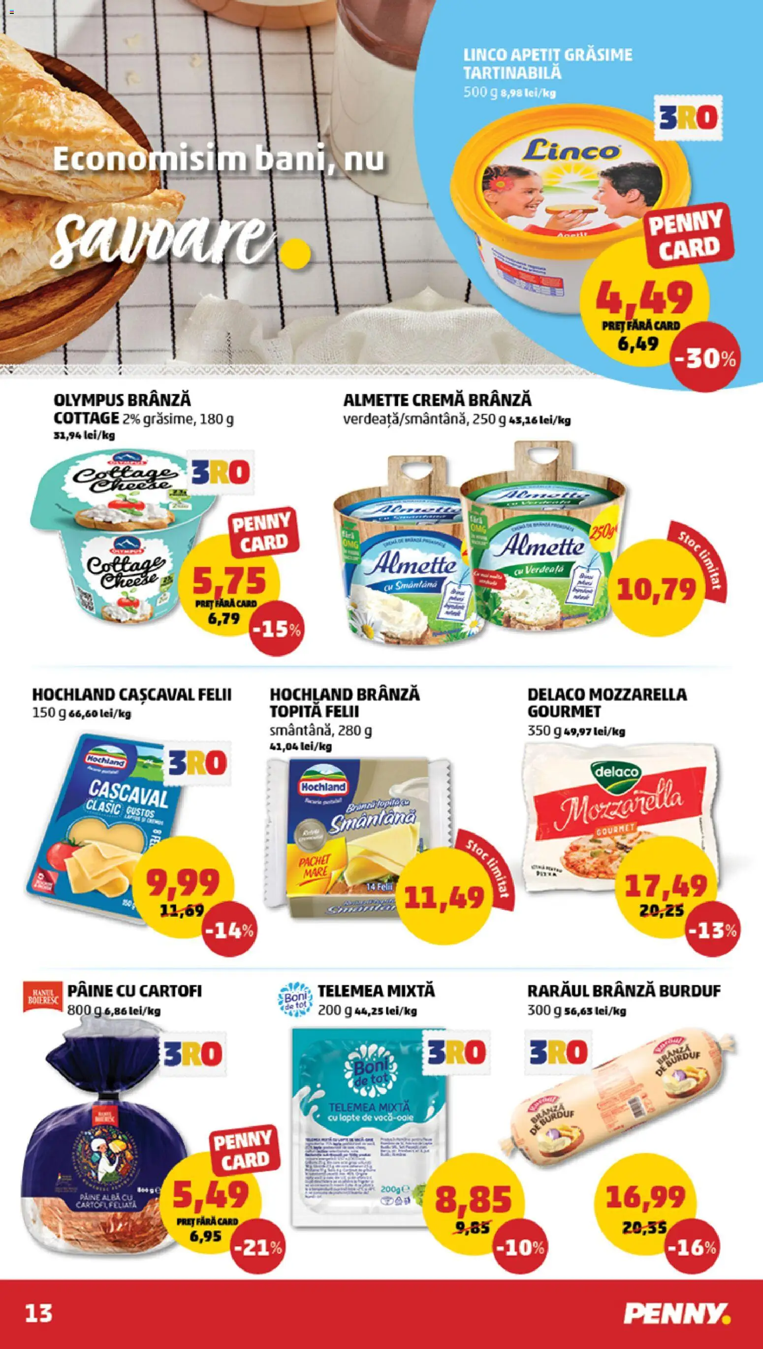 Catalog PENNY Market 28 Ianuarie - 2 Februarie 2026 | Pagina 13 | Produse: Light Kedi Konservesi, Cașcaval, Lapte, Cartofi