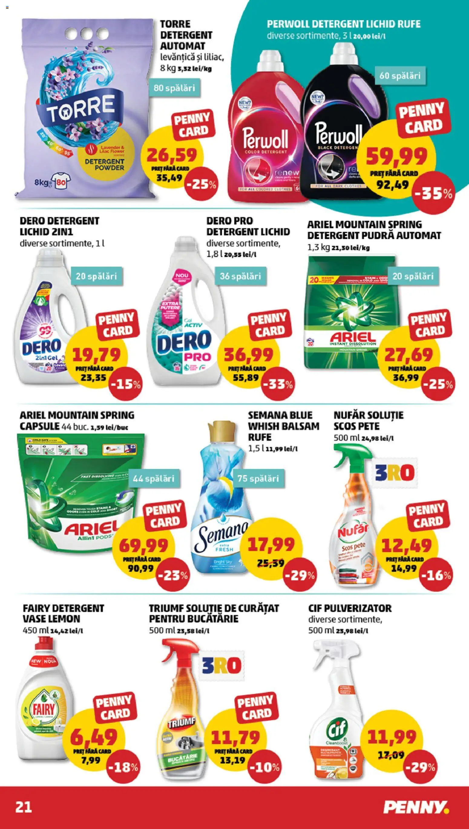 Catalog PENNY Market 28 Ianuarie - 2 Februarie 2026 | Pagina 21 | Produse: Kedi Ödül Oyuncakları, Pudră, Balsam, Detergent